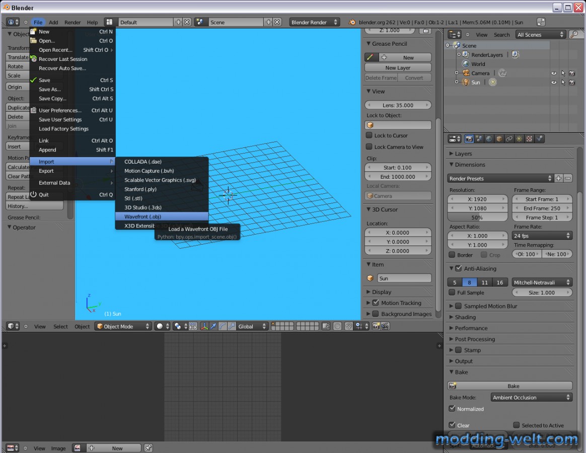 i3d part in blender importieren