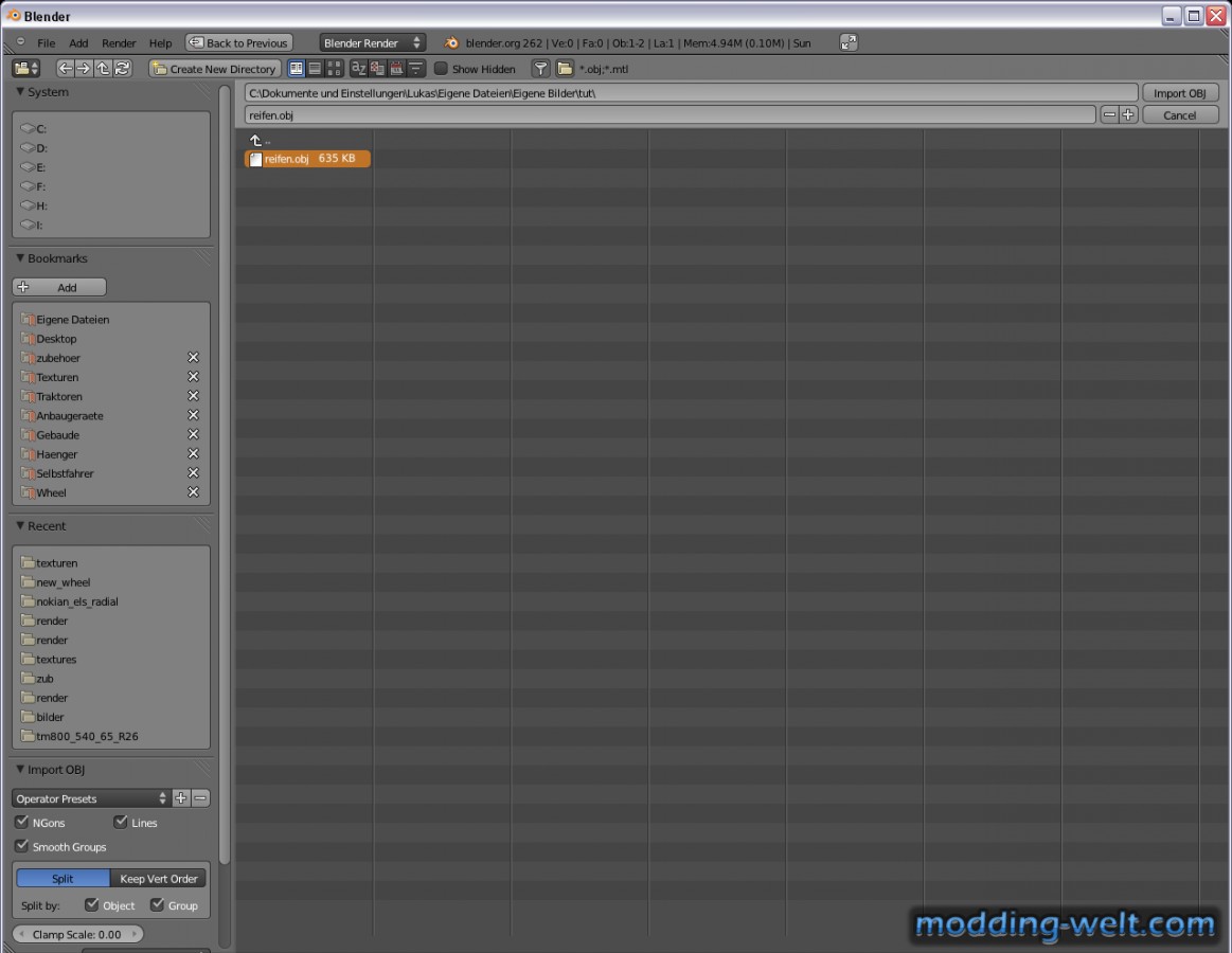 i3d part in blender importieren