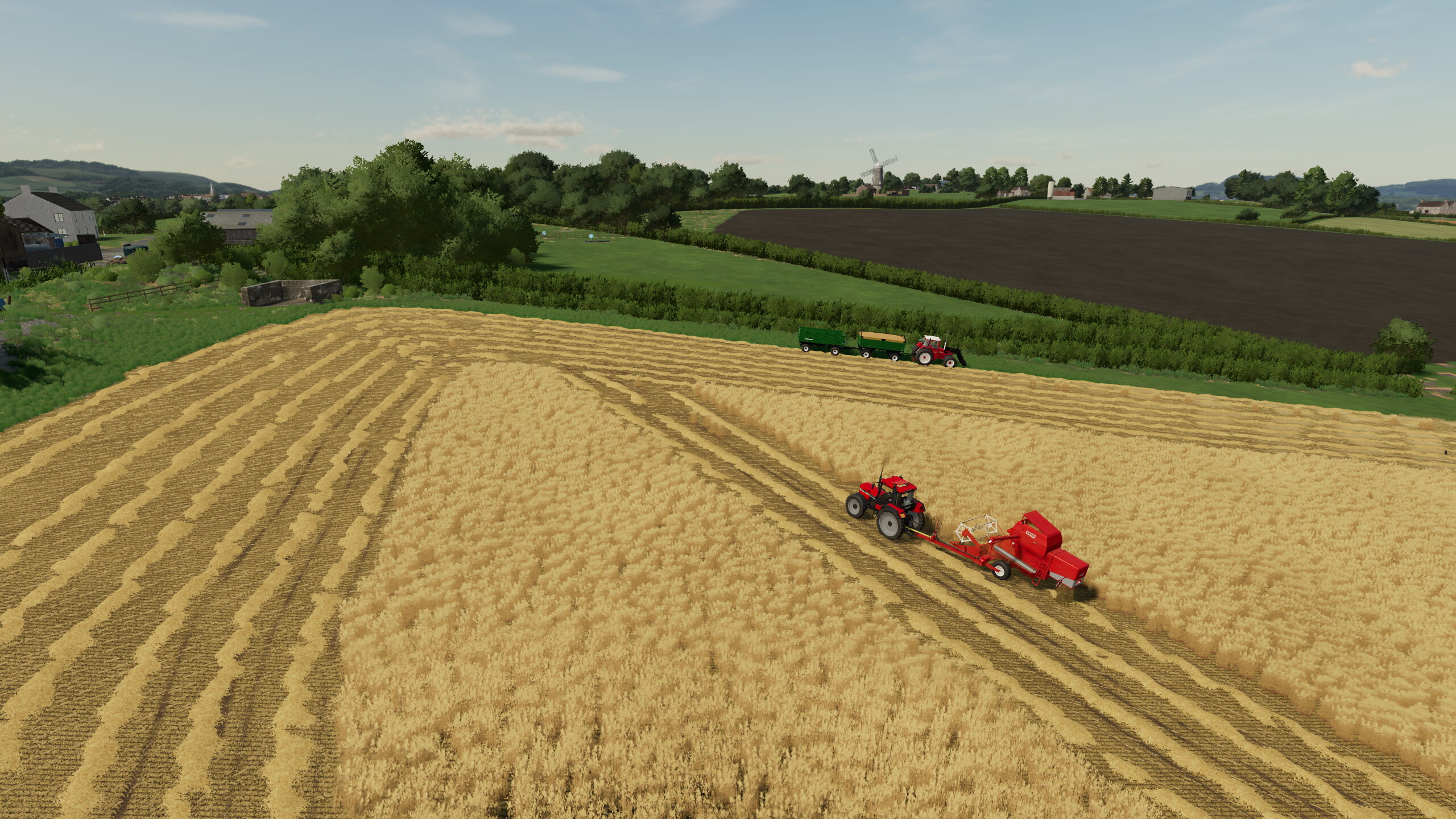 Dreschen auf Court Farms...