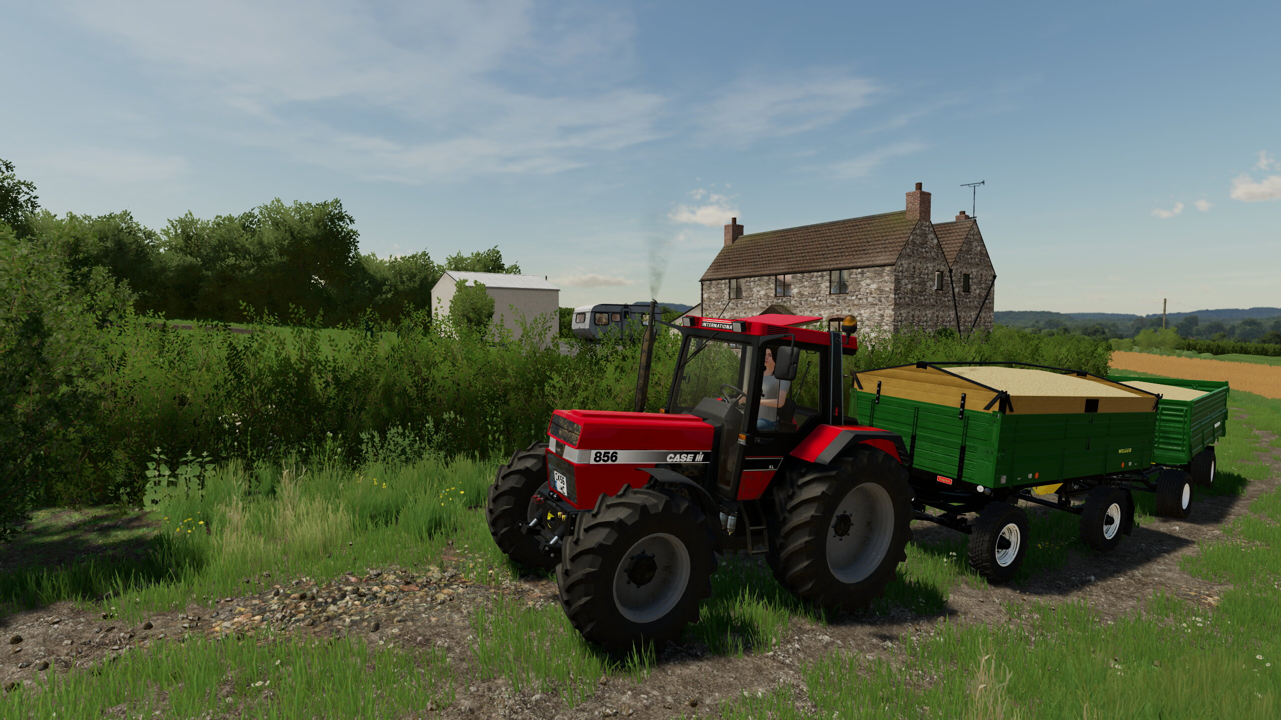 Hafer abfahren auf Court Farms...