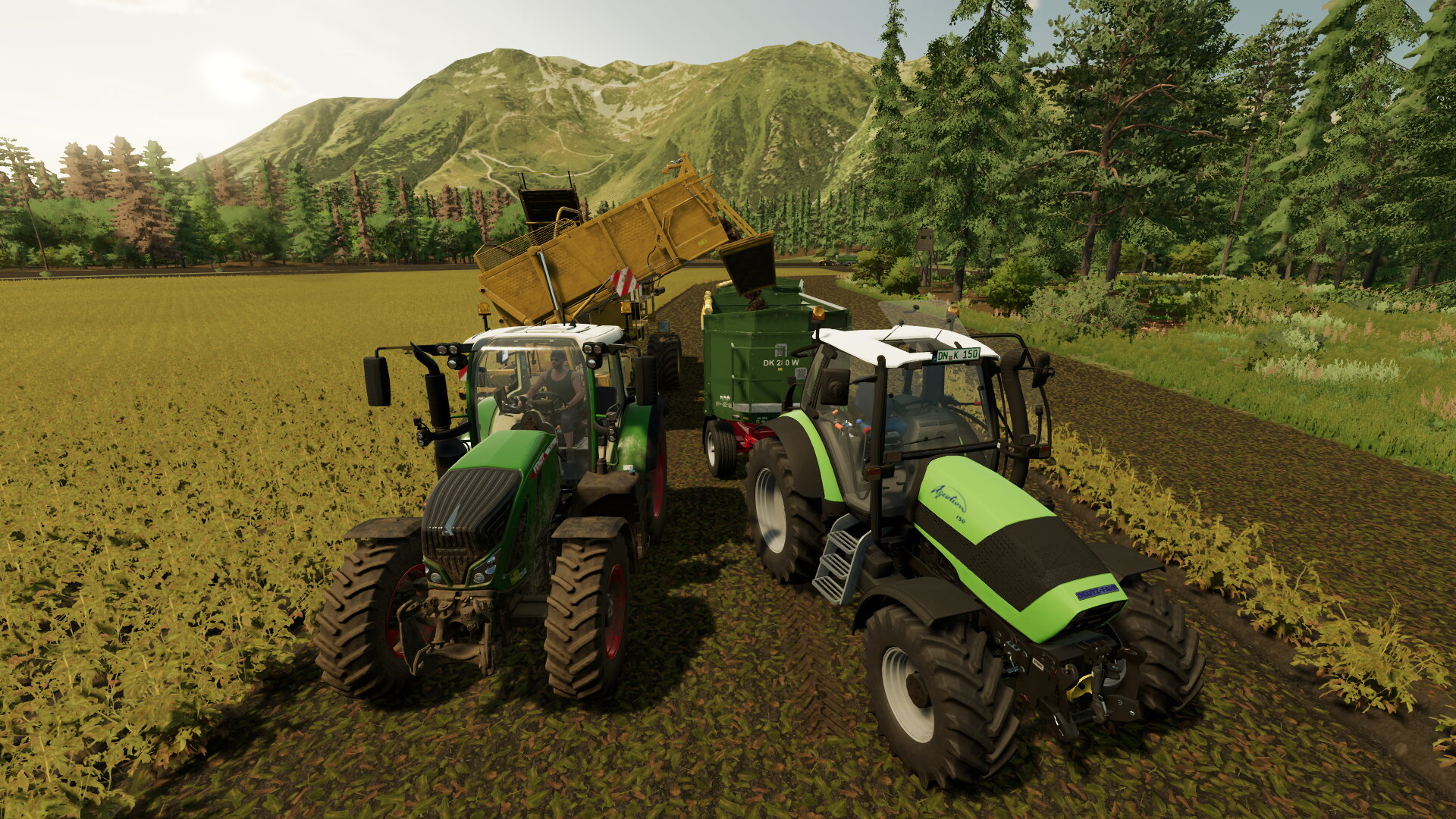 Kartoffelfahren mit dem Agrotron