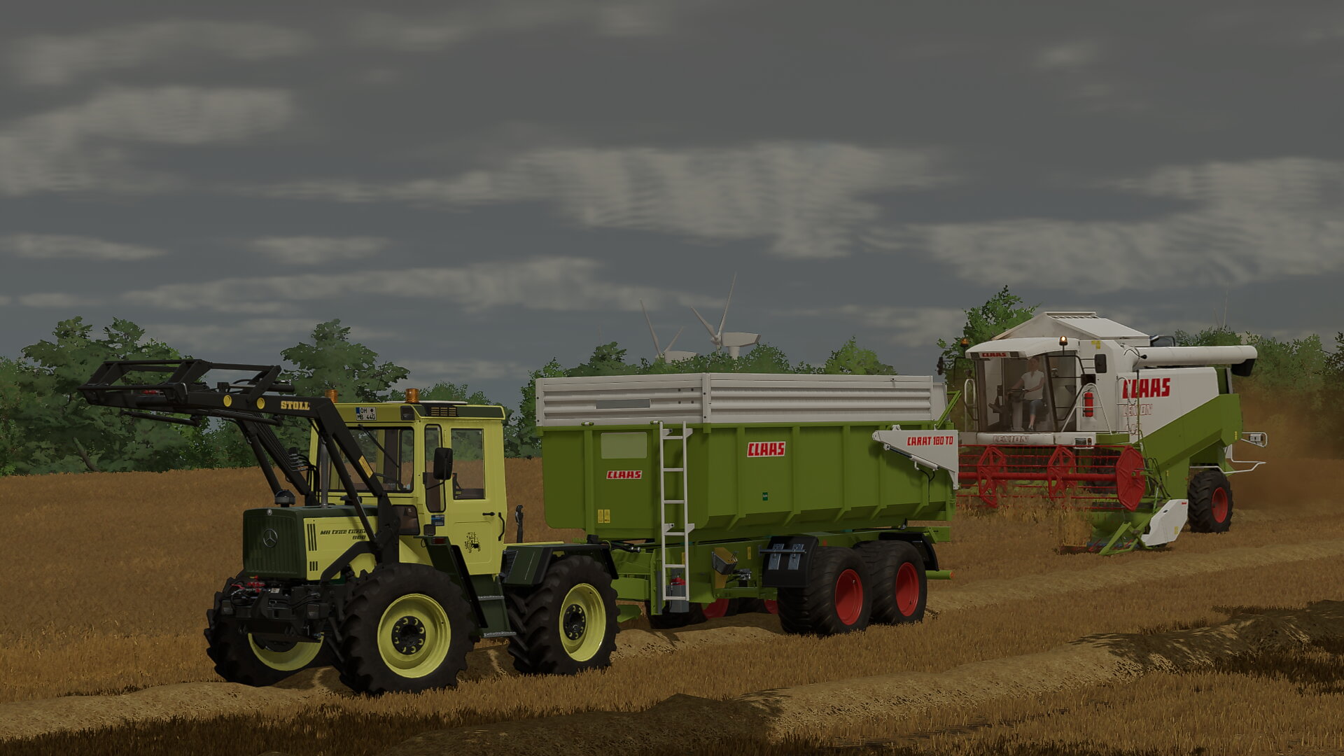 MB Trac und Lexion  440 in der ernte