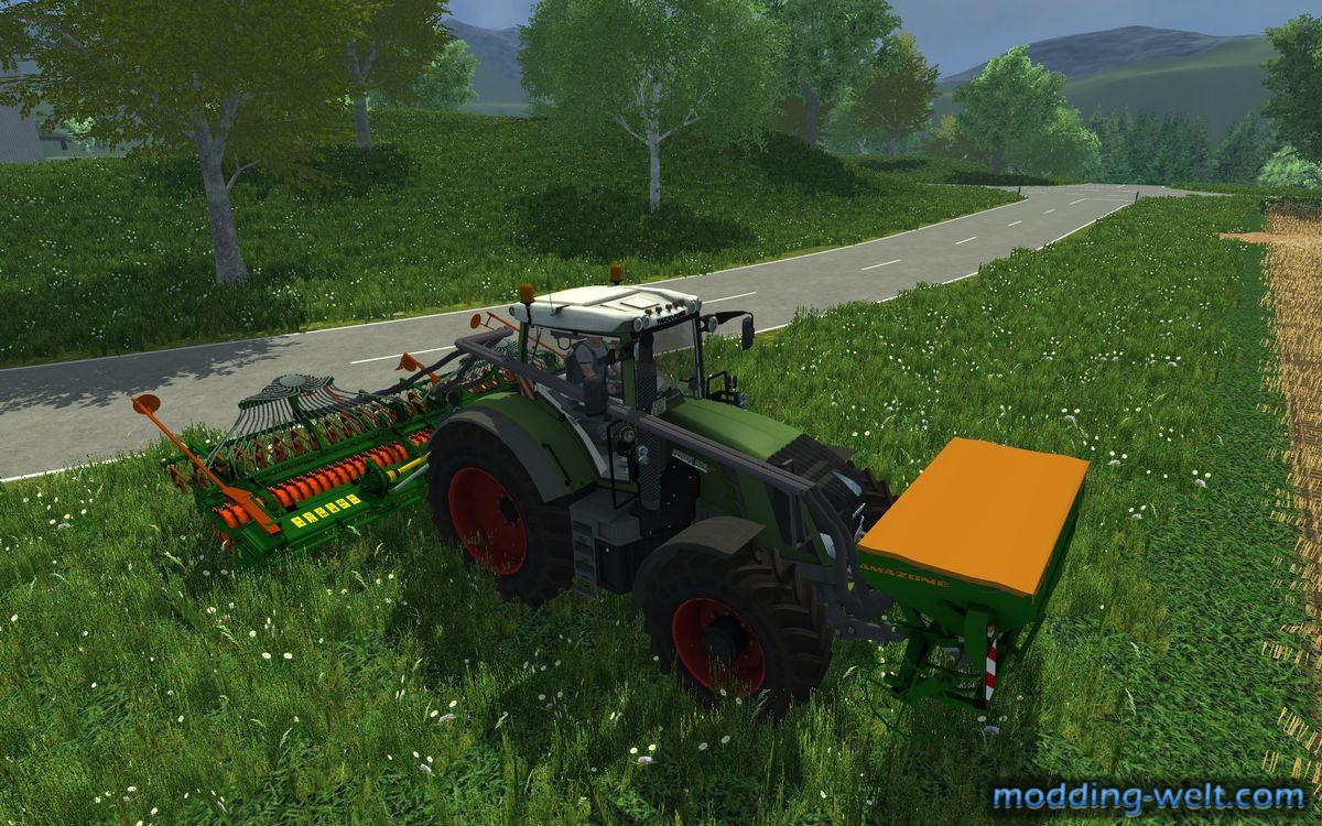 Fendt 828 SCR mit Amazone Saattechnik