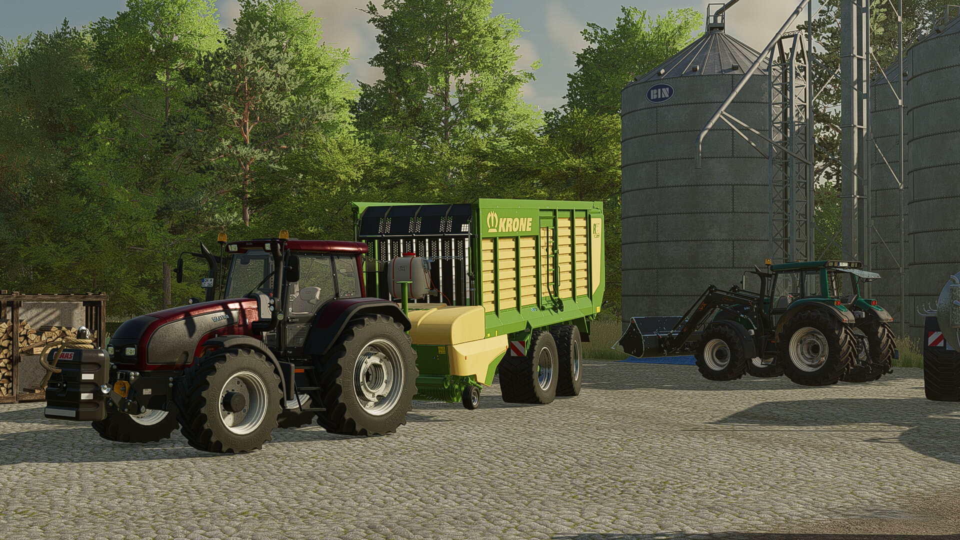 Silo fahren mit Valtra T160 und M150