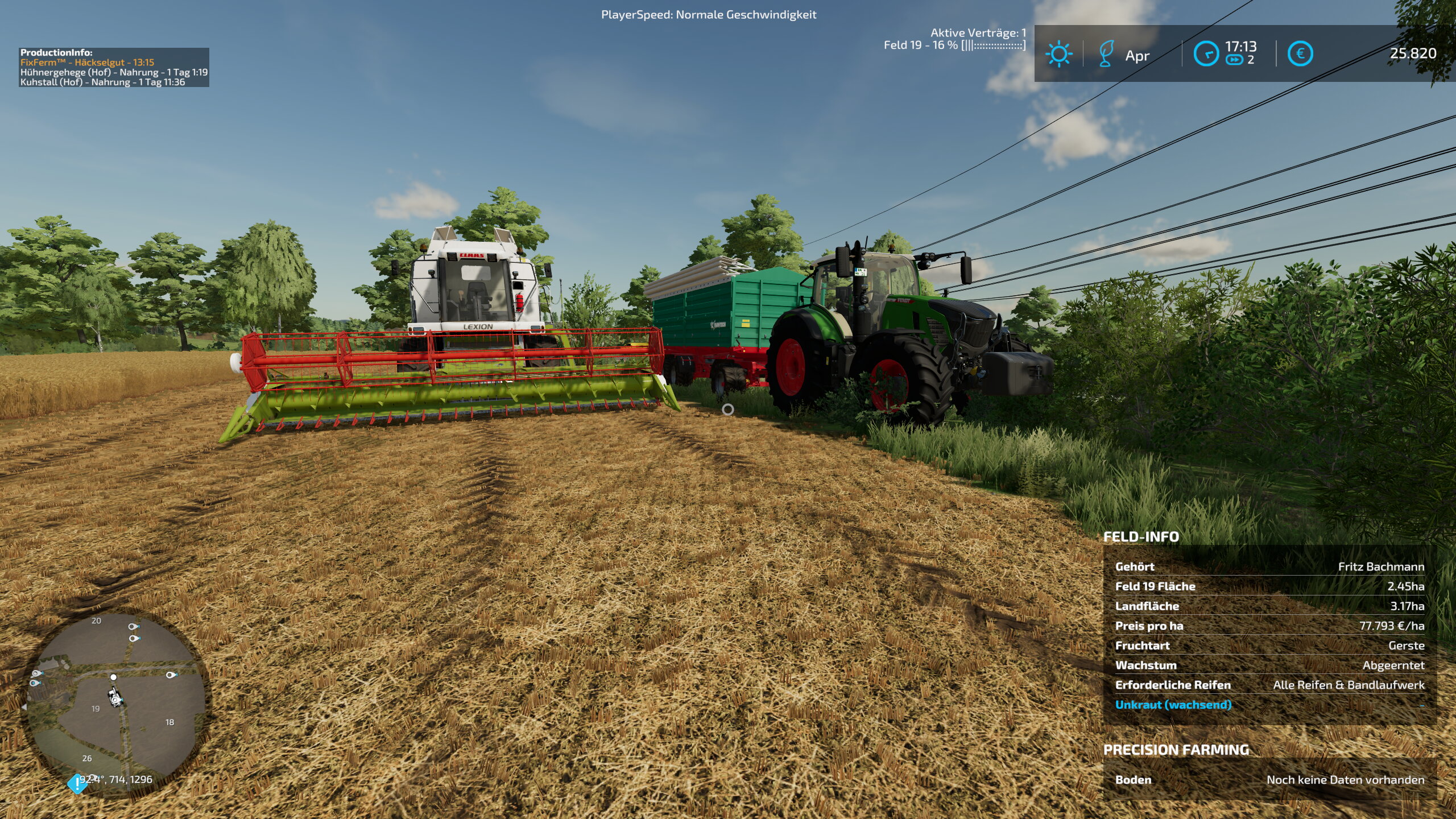Mit dem Lexion und dem 620er Vario im Lohndienst unterwegs
