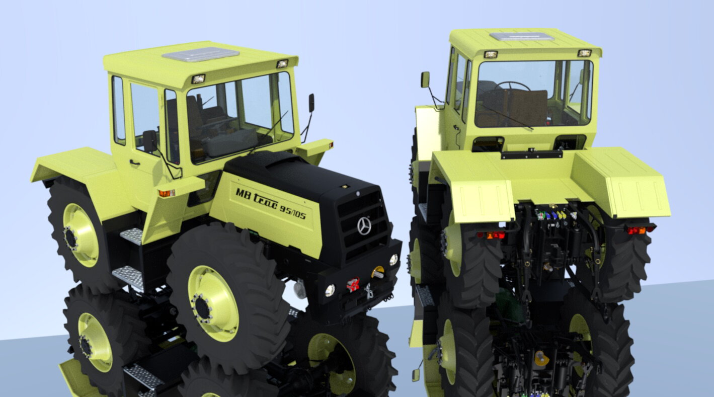 MB Trac 95/105  MB Trac 125/135 beides Prototypen wurden dann umbenannt in MB Trac 1100 und MB Tarc 1300un gingen so in Serie