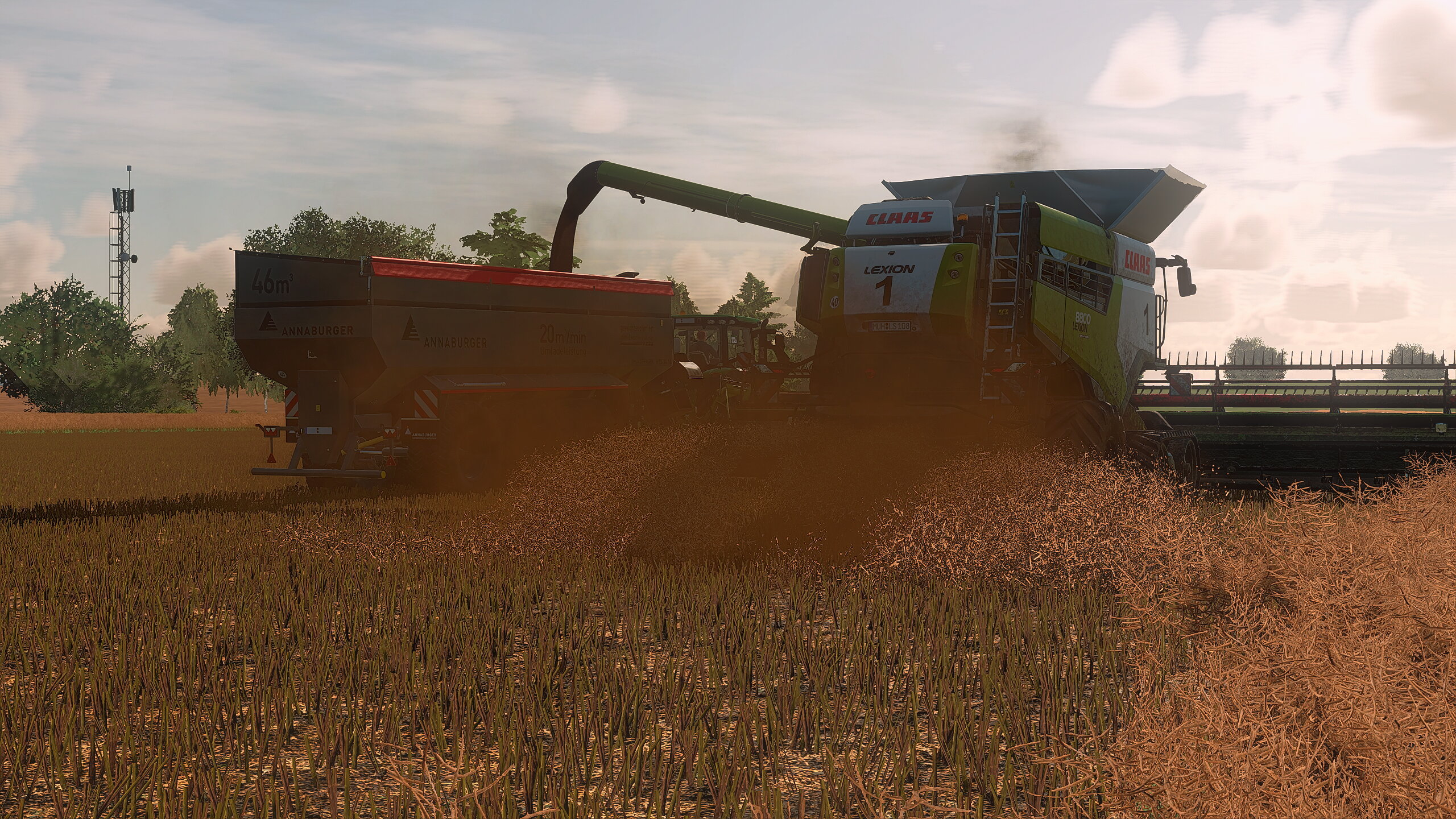 99,10 HA Raps auf der Kandelin mit Claas und John deere