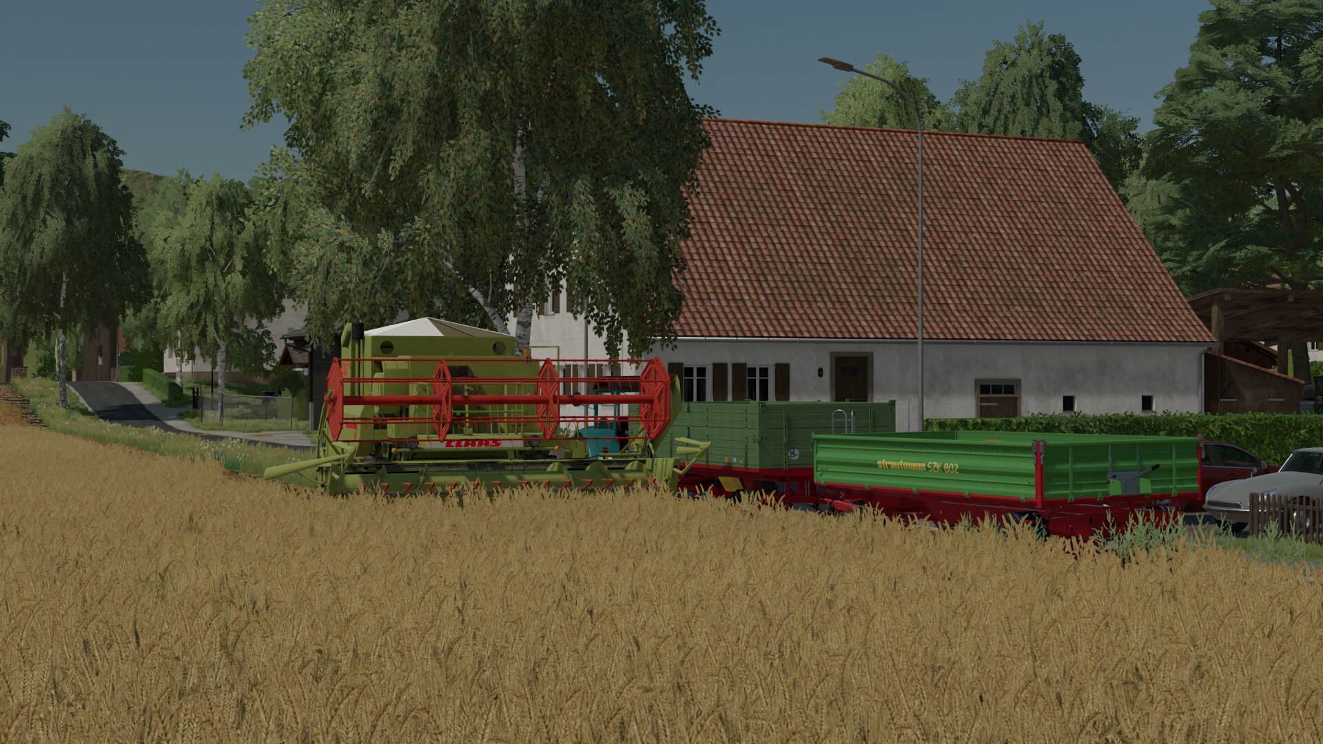 Claas am Dreschen