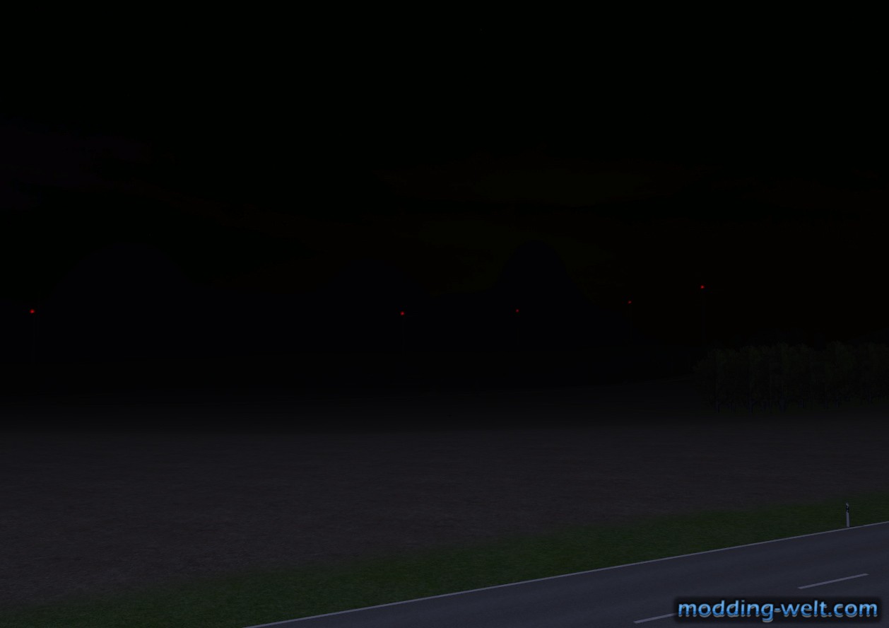Windräder bei Nacht