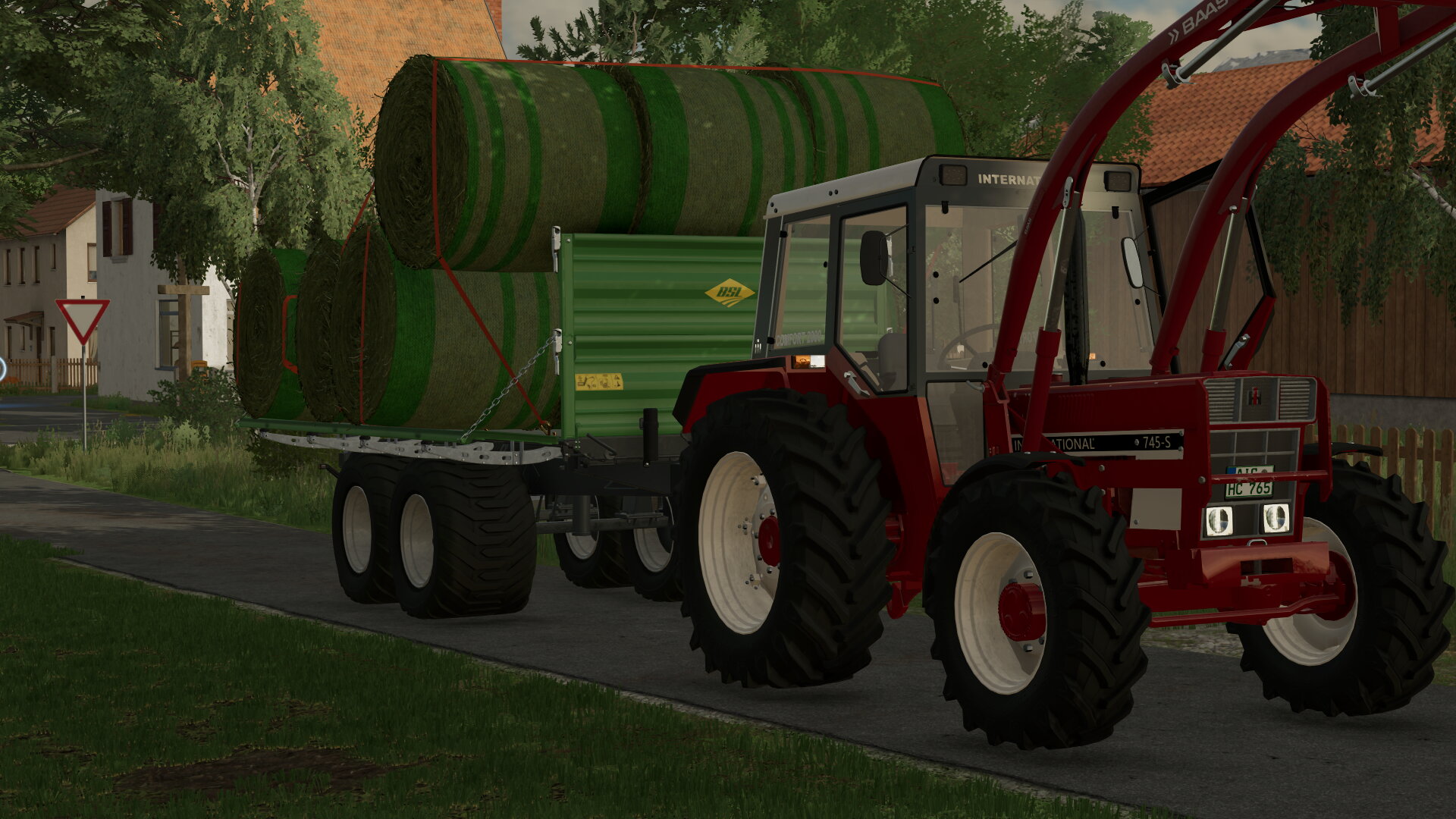 mit ihc 745s ballen fahren