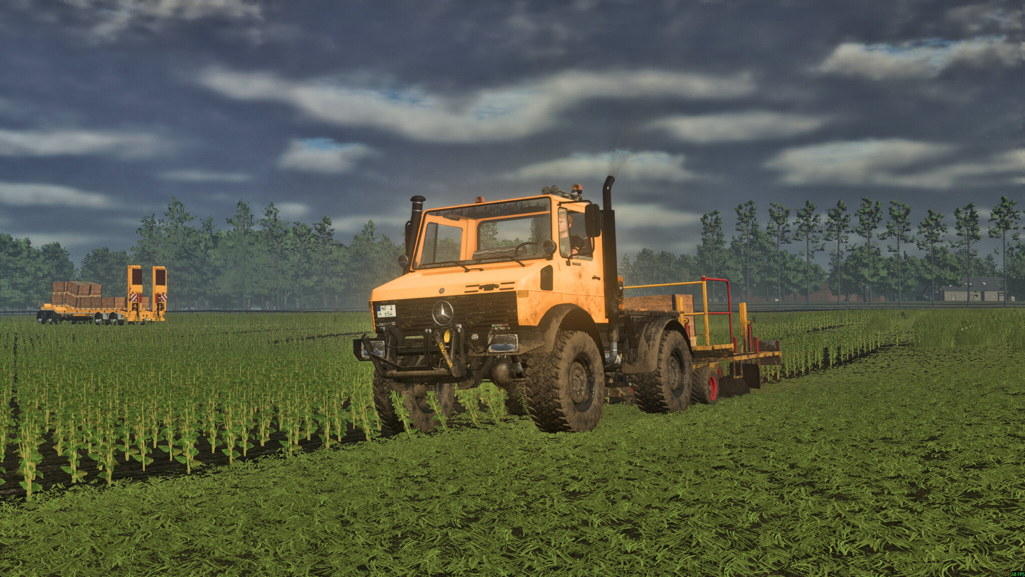 Pappeln setzten mit dem Unimog