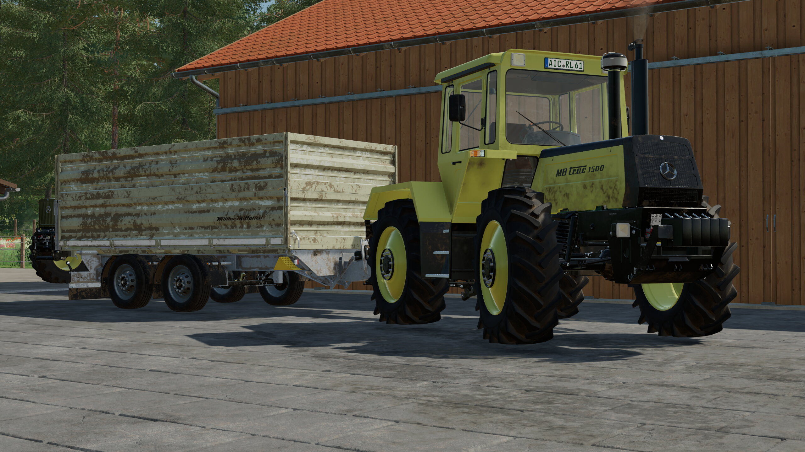 Ein wenig Getreide fahren mit MB Trac 1500
