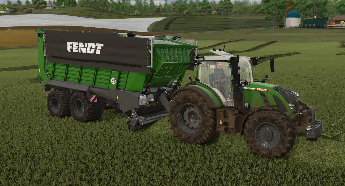 Gras für Silage sammeln (Old School).