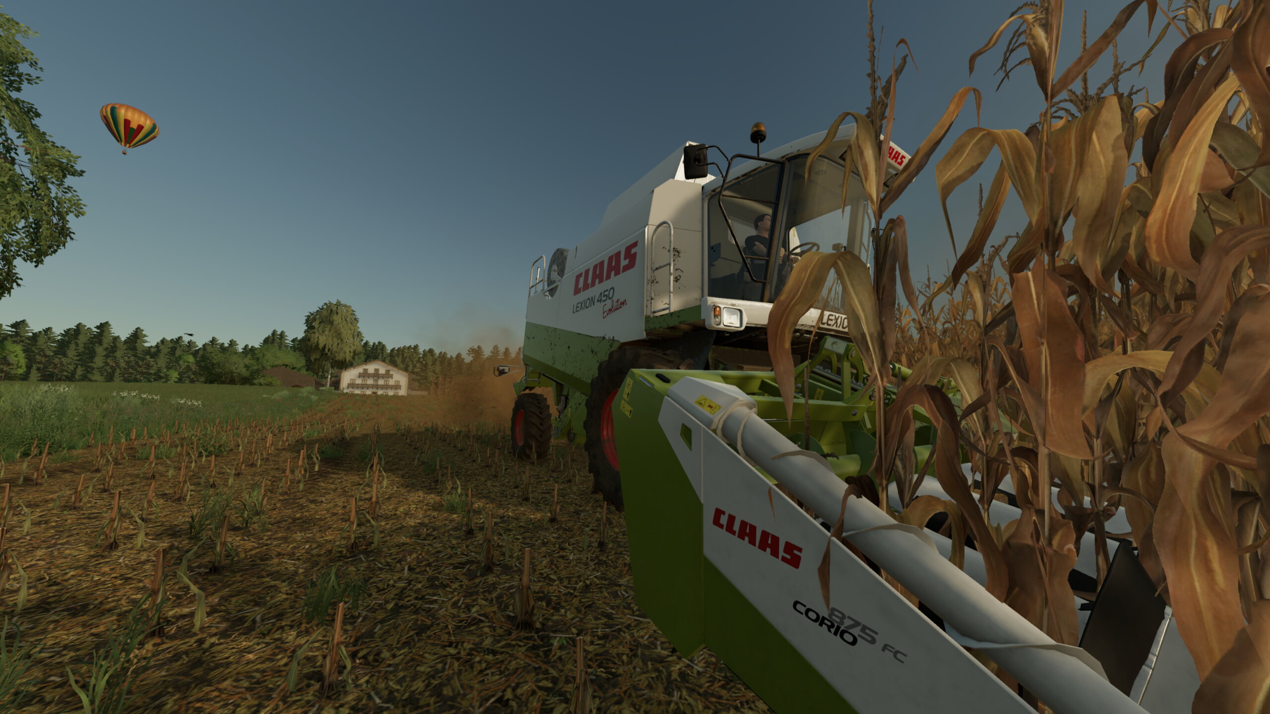 Heute ist der Mais dran da darf der Claas Lexion 450 Evolution und Claas Corio zeigen ob er sein Geld wert war    dabei waren ein MB Trac 1500 mit 2 HW 80 im Schlepptau