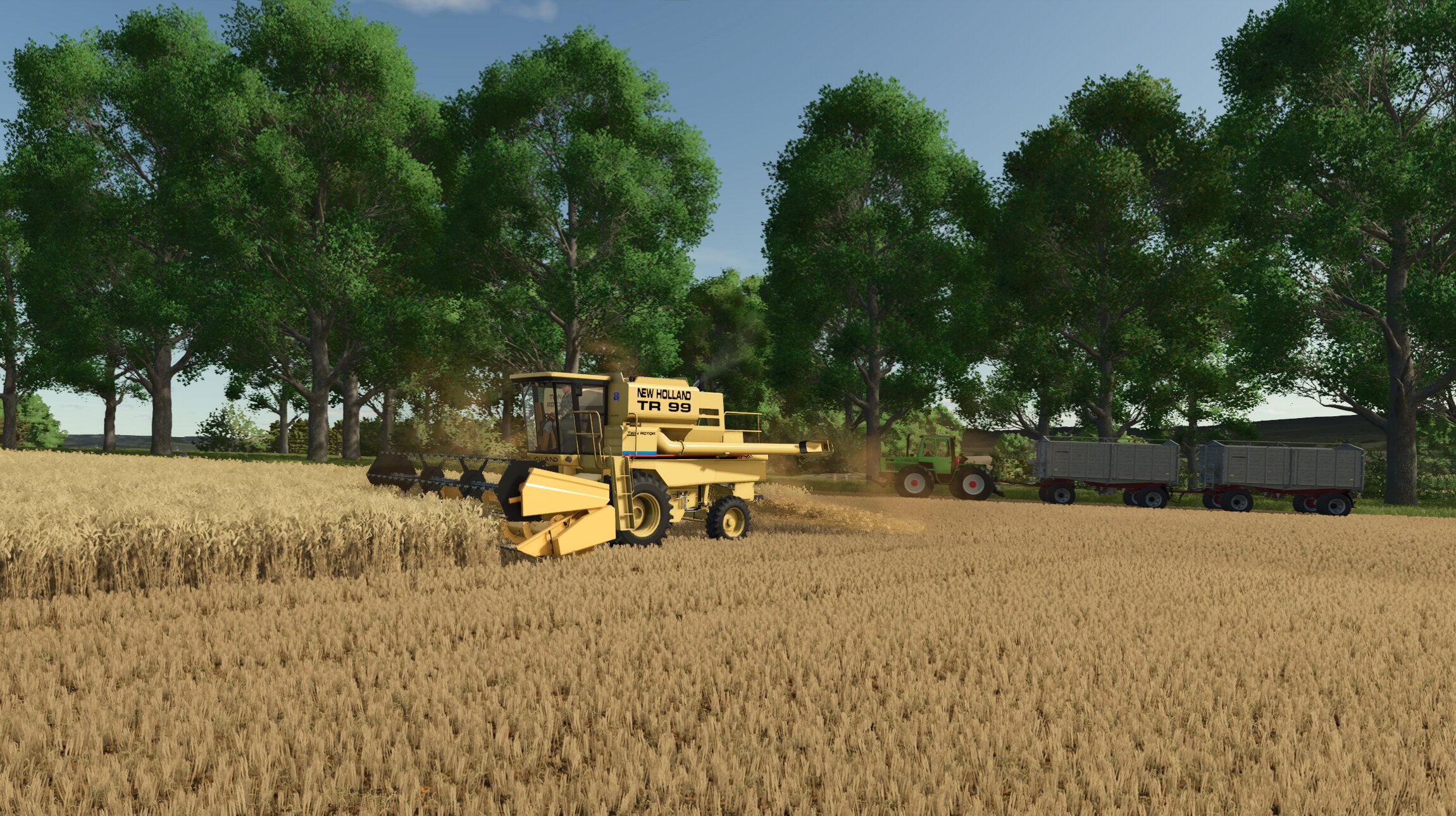 Zwei Exoten ernten Triticale