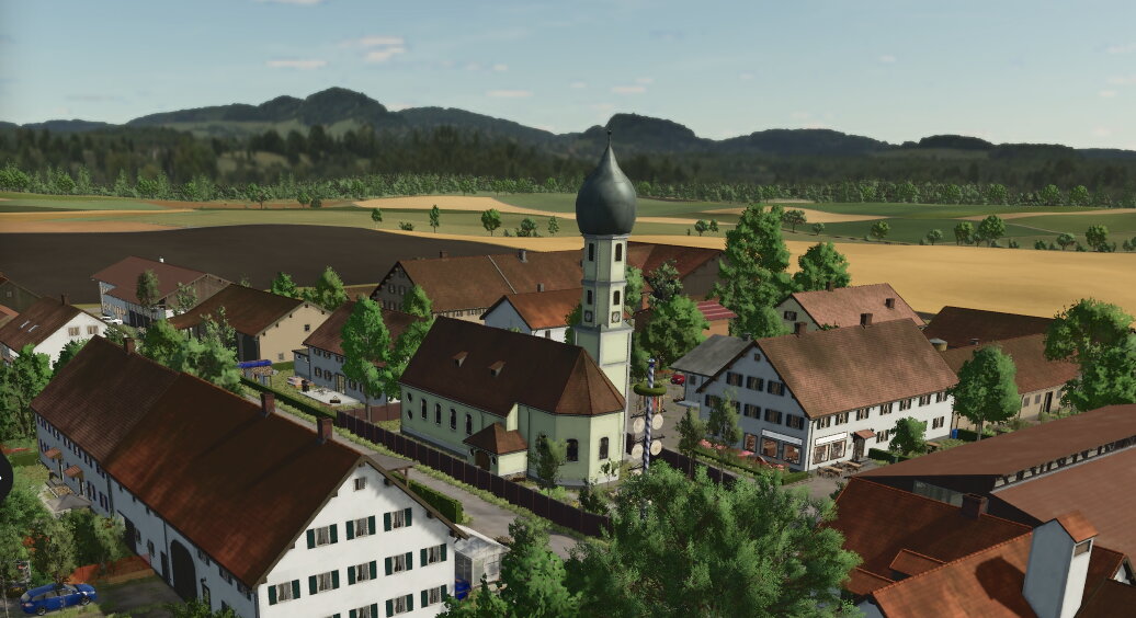 Kleines Dörfchen auf der Pfraunstetten