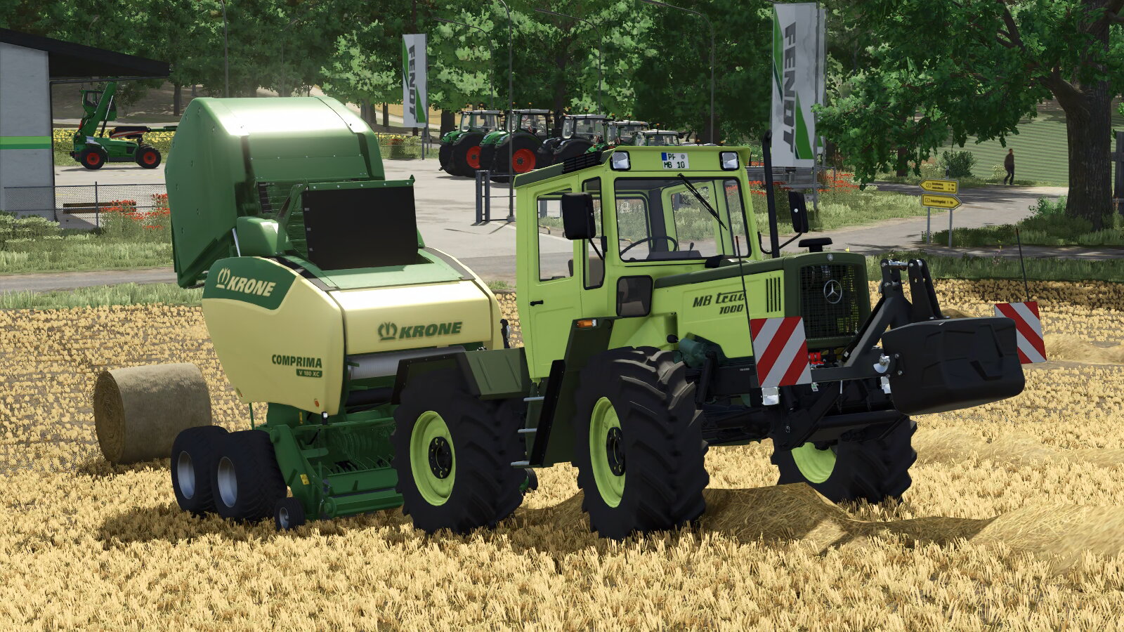 MB Trac 1000 mit Krone Comprima V 180 XC