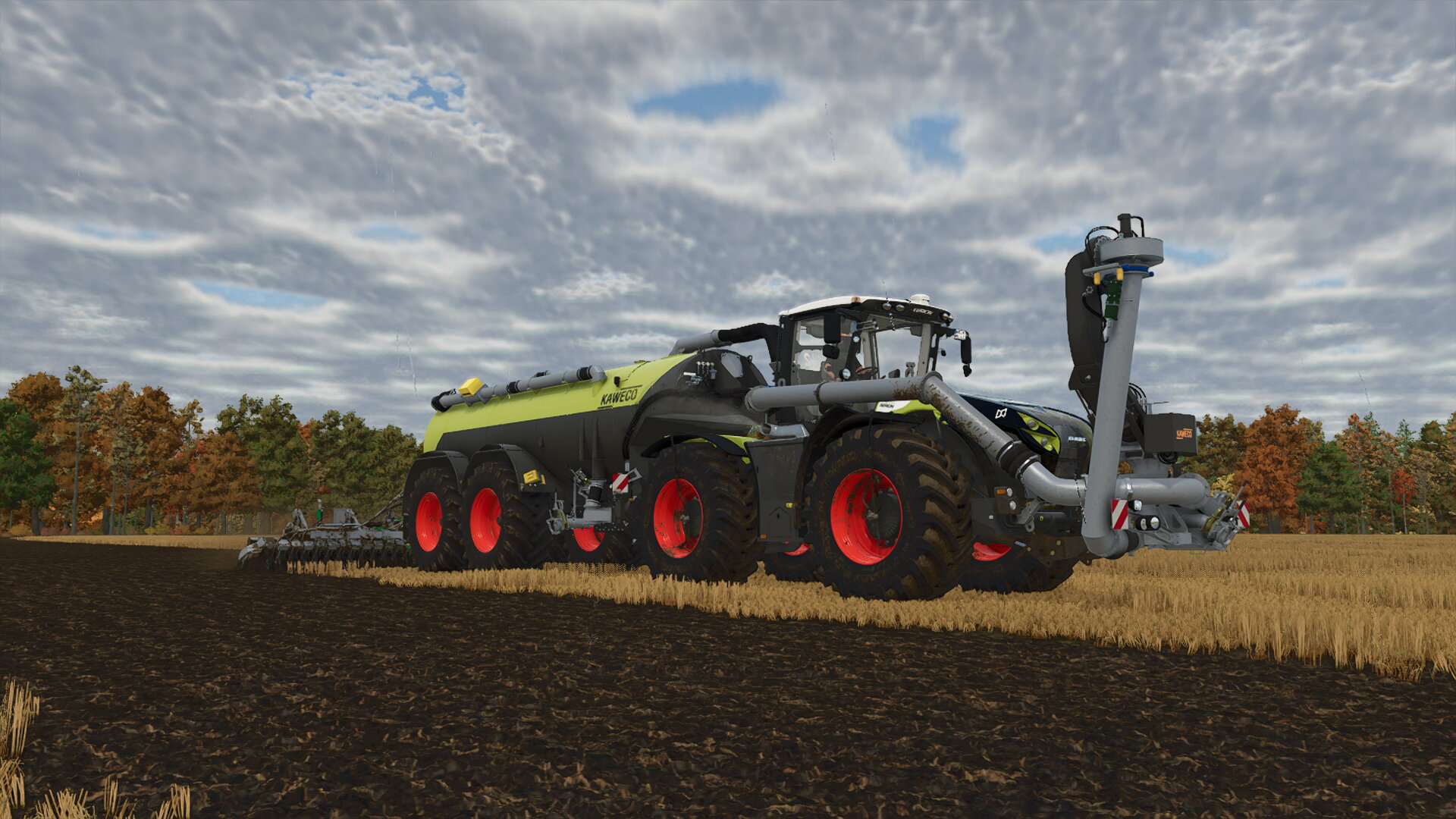 Gülle Großtechnik Claas Xerion 420 + Kaweco Schwanenhals + Samson Scheibenegge