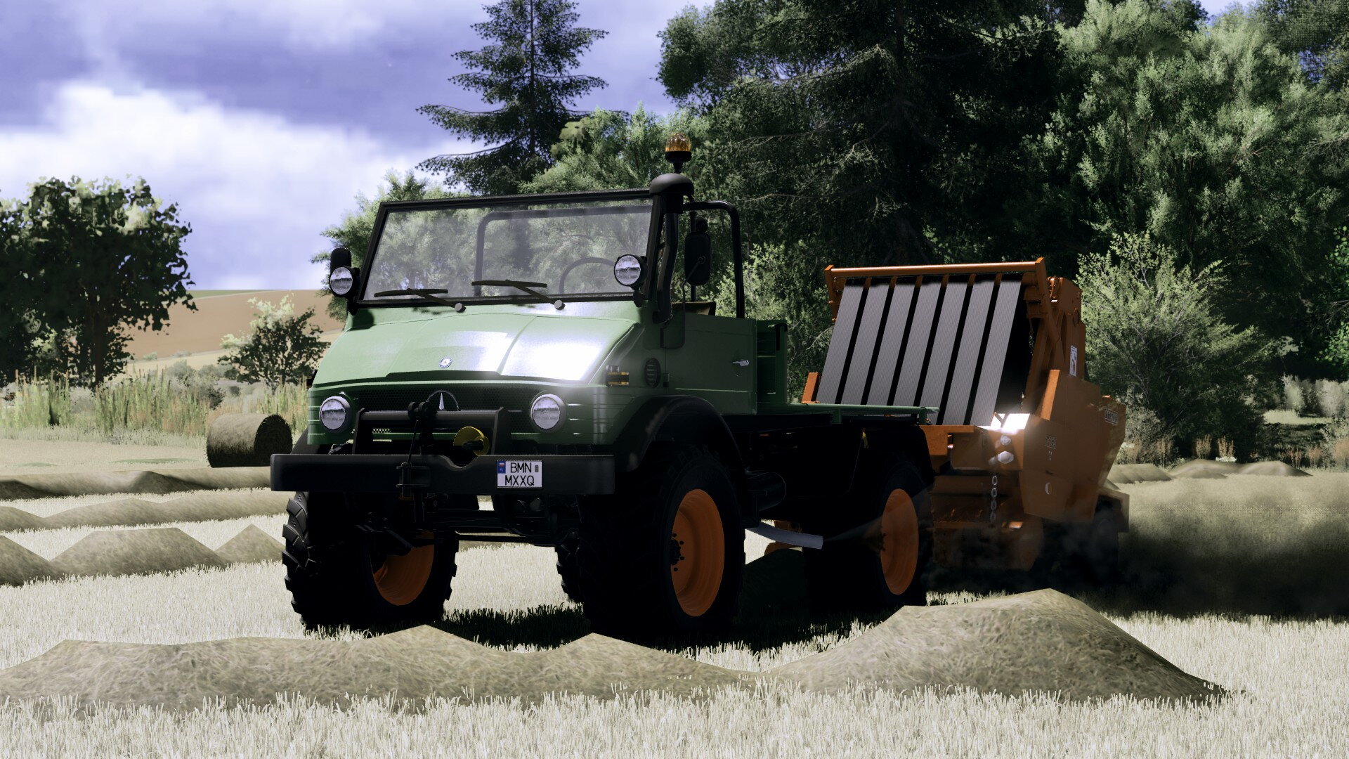 406er am Heu pressen