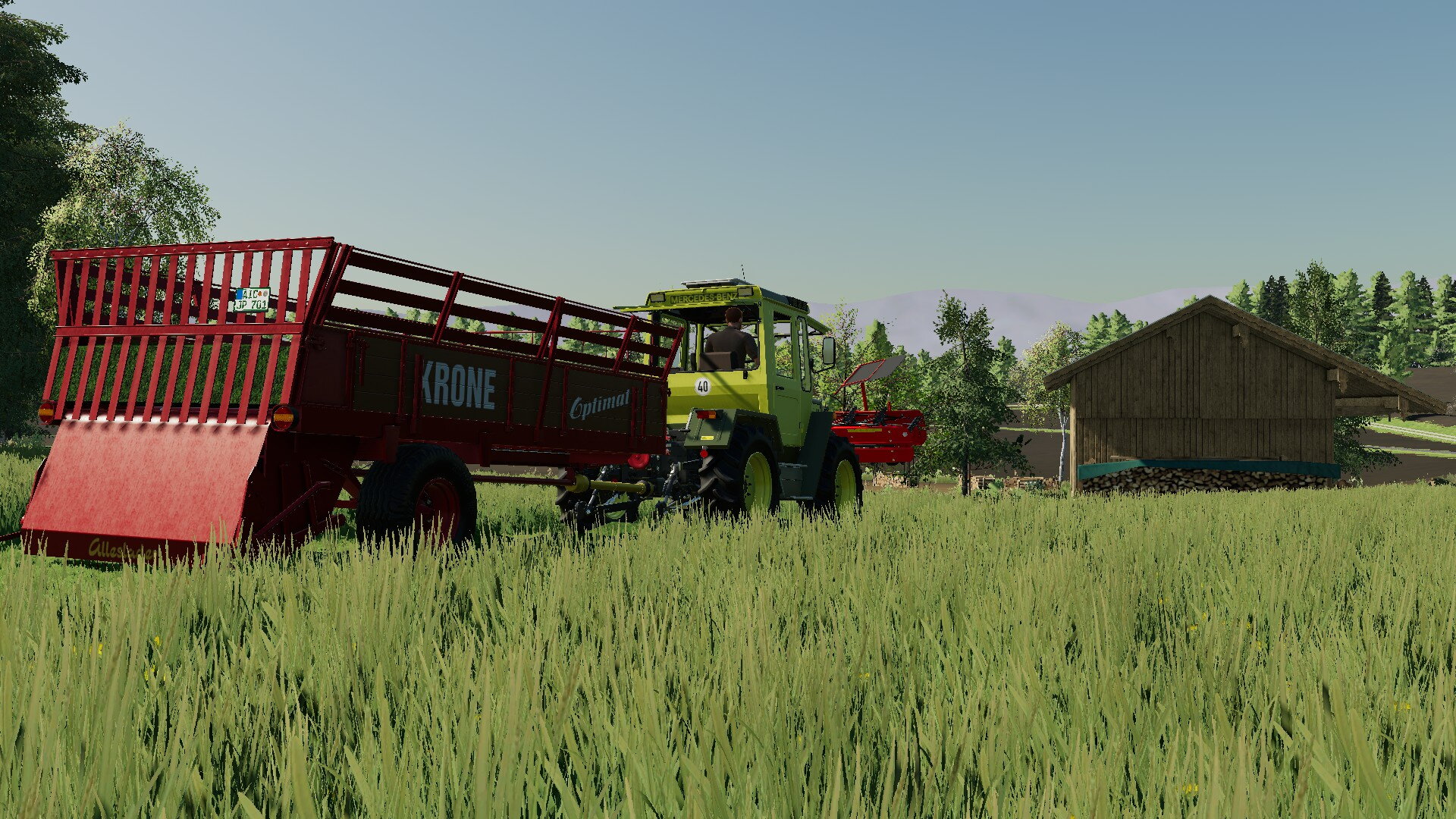 Frischgras auf der Steinbach holen