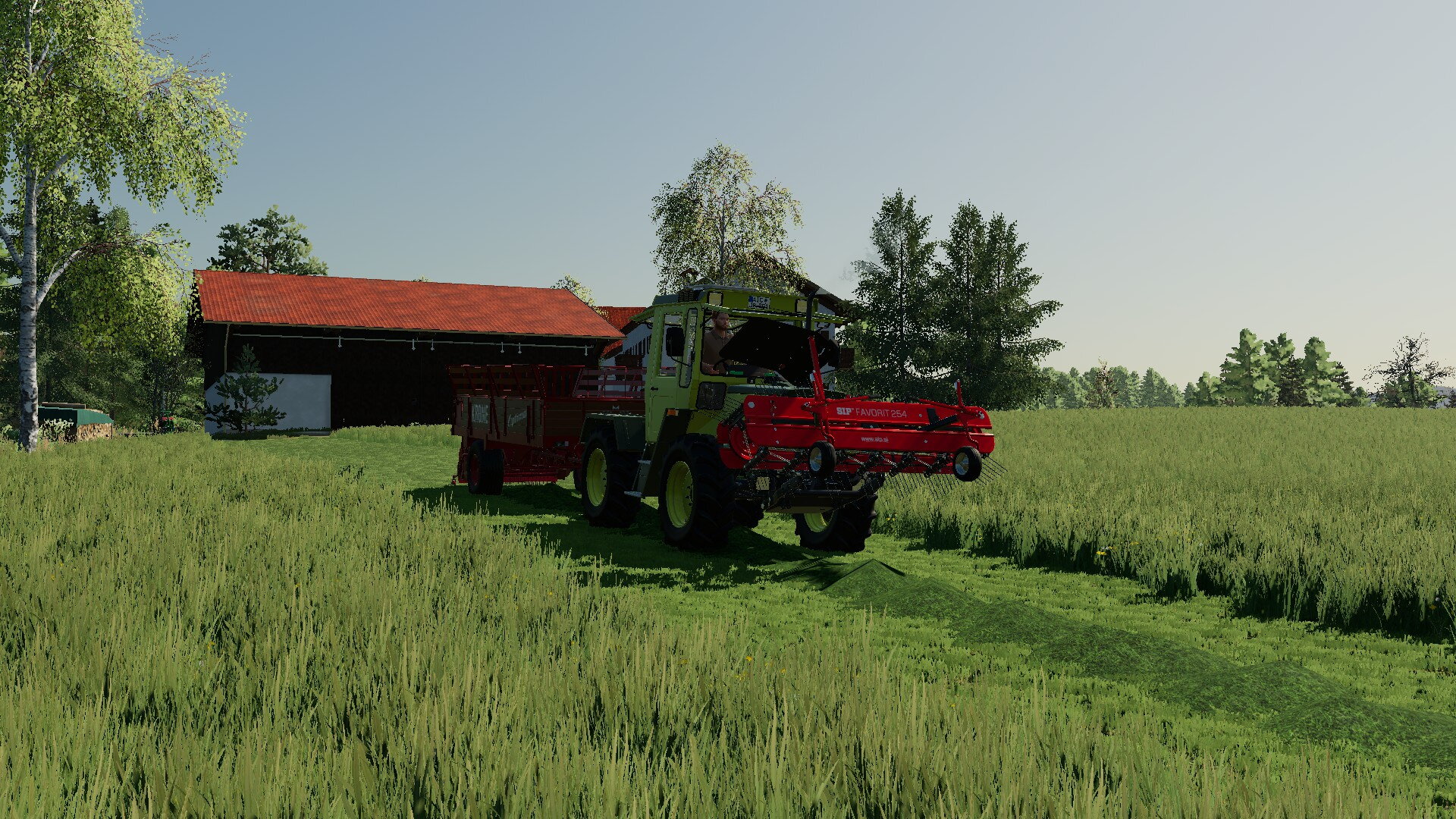 Frischgras auf der Steinbach holen