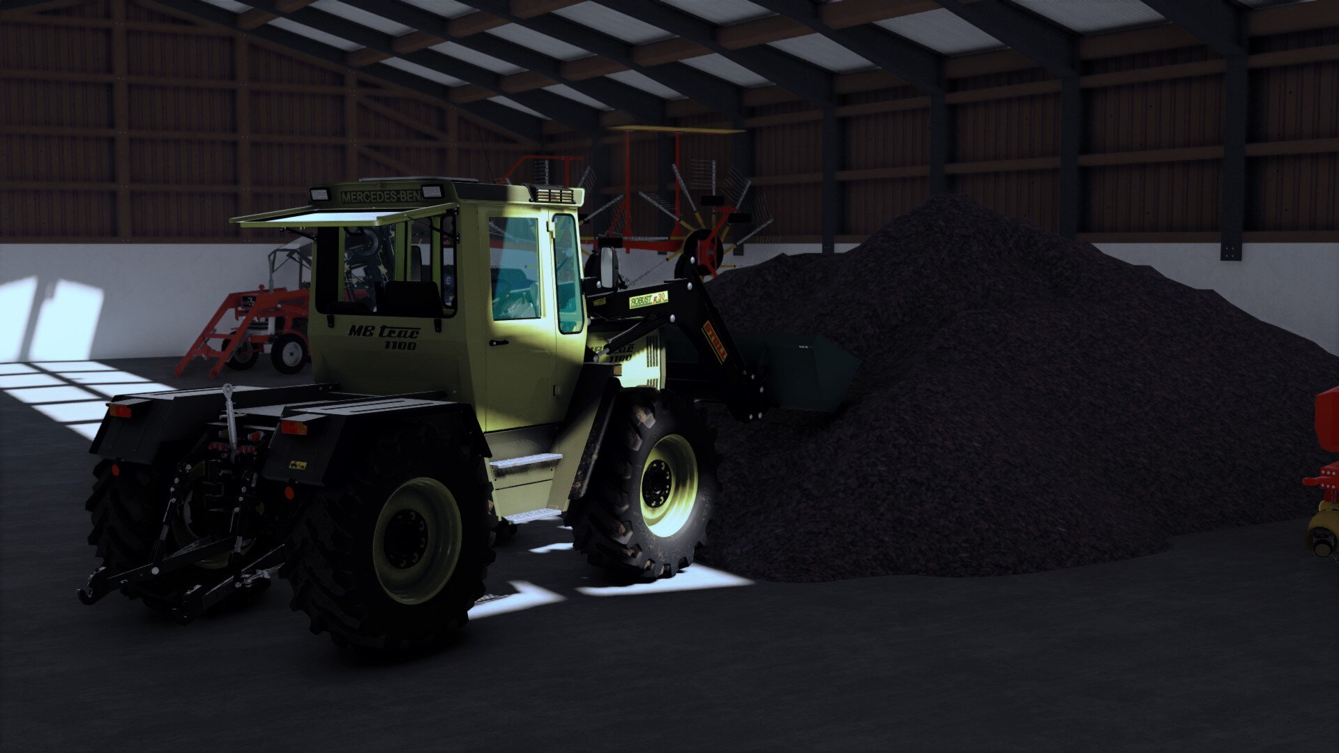 Hackschnitzel schieben