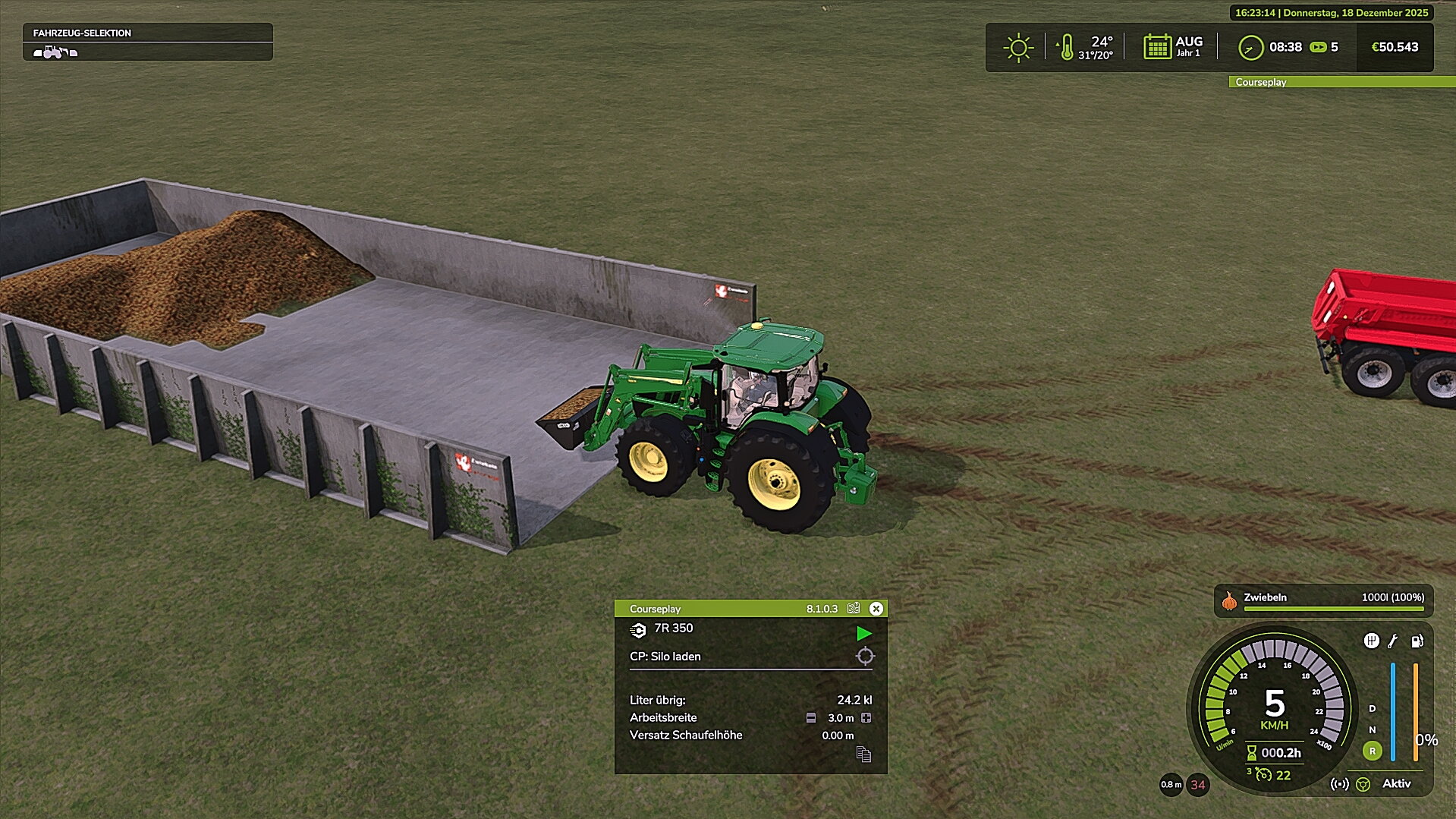 Zwiebel Lagern und  Aufladen