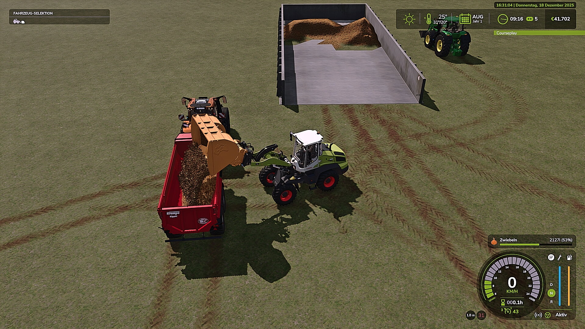 Zwiebel Lagern und  Aufladen