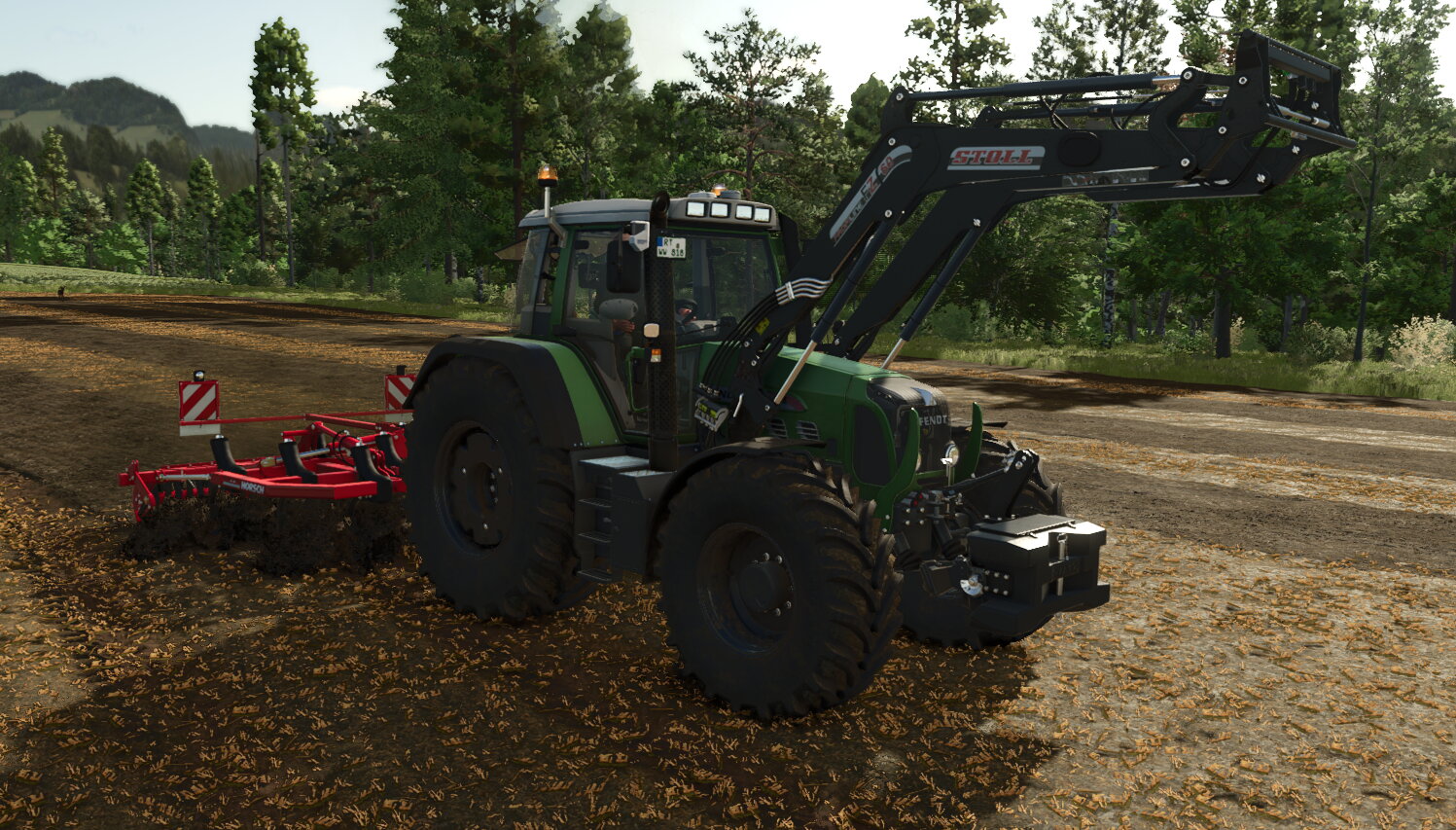 Mit dem 818 am Grubbern.