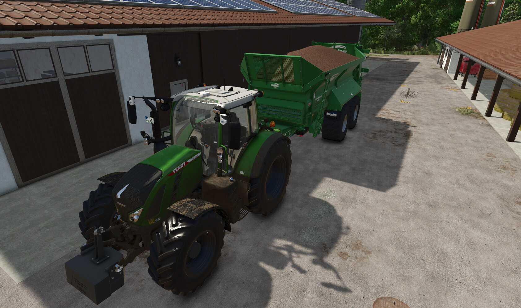 Die nächste Arbeit wartet schon, Kompost Streuen.