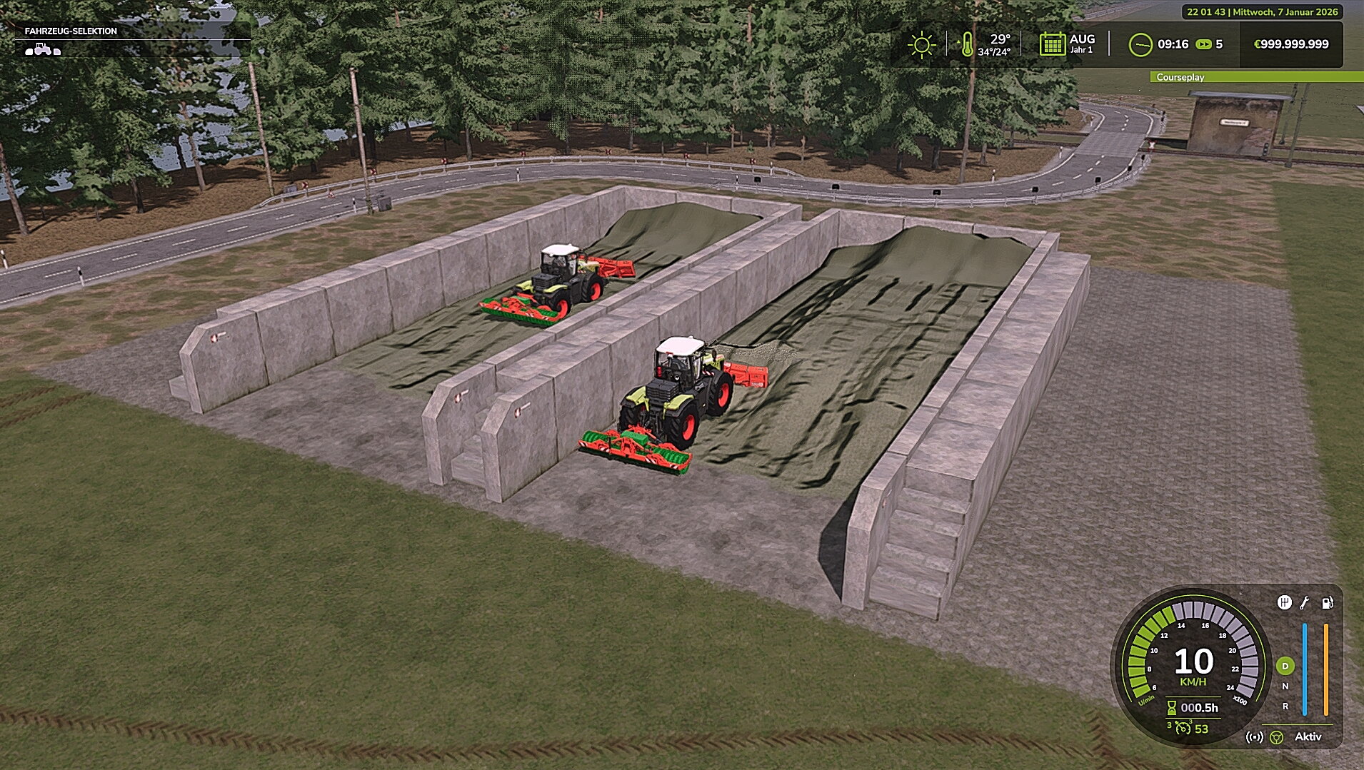 Test Kompost Silage Bunker