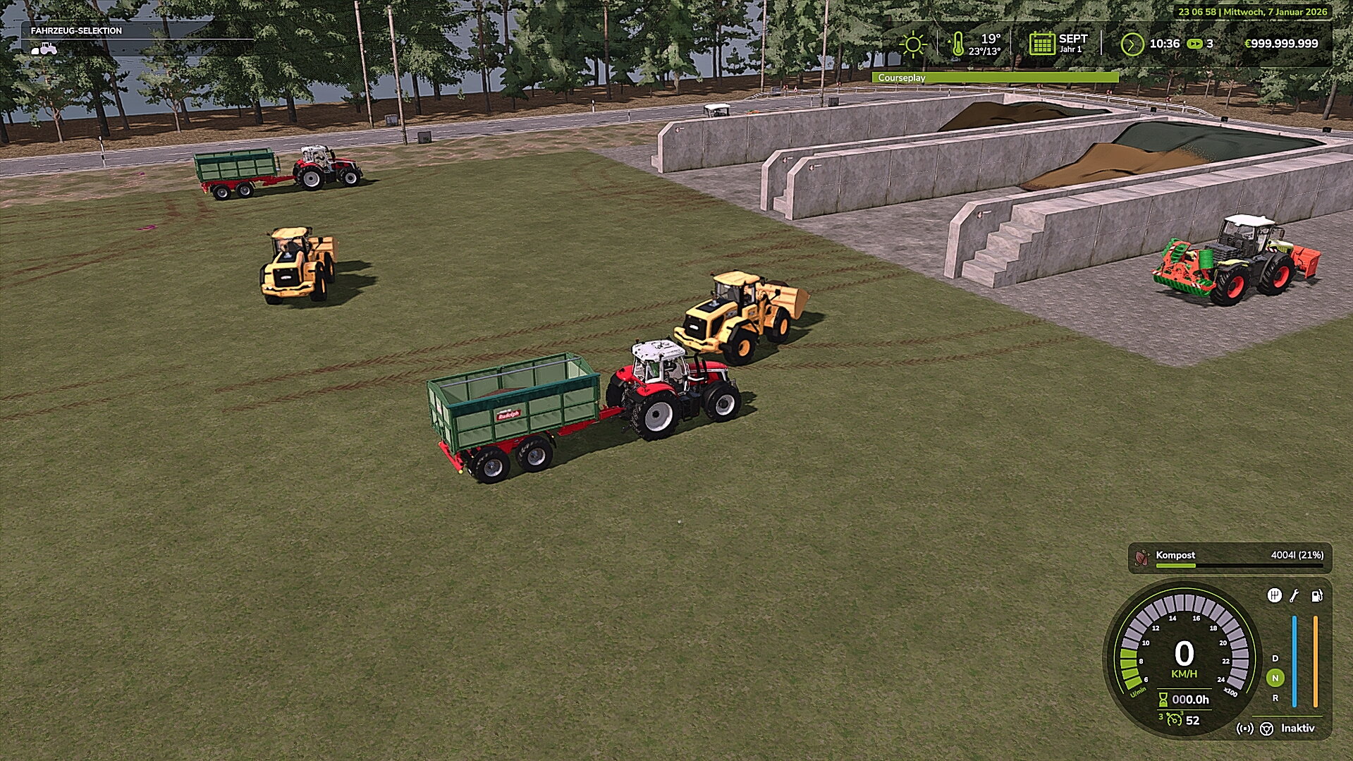 Test Kompost Silage Bunker