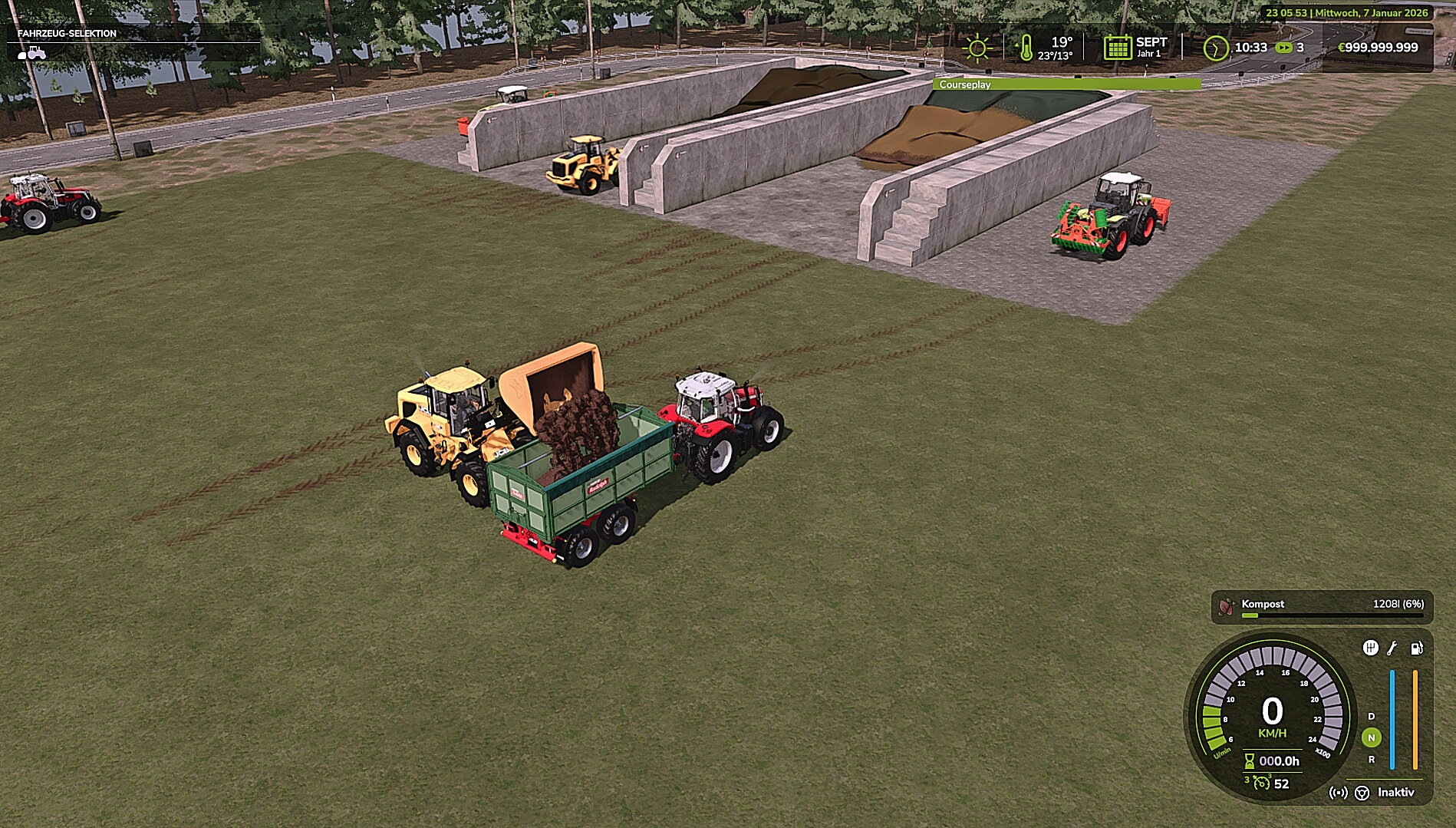 Test Kompost Silage Bunker