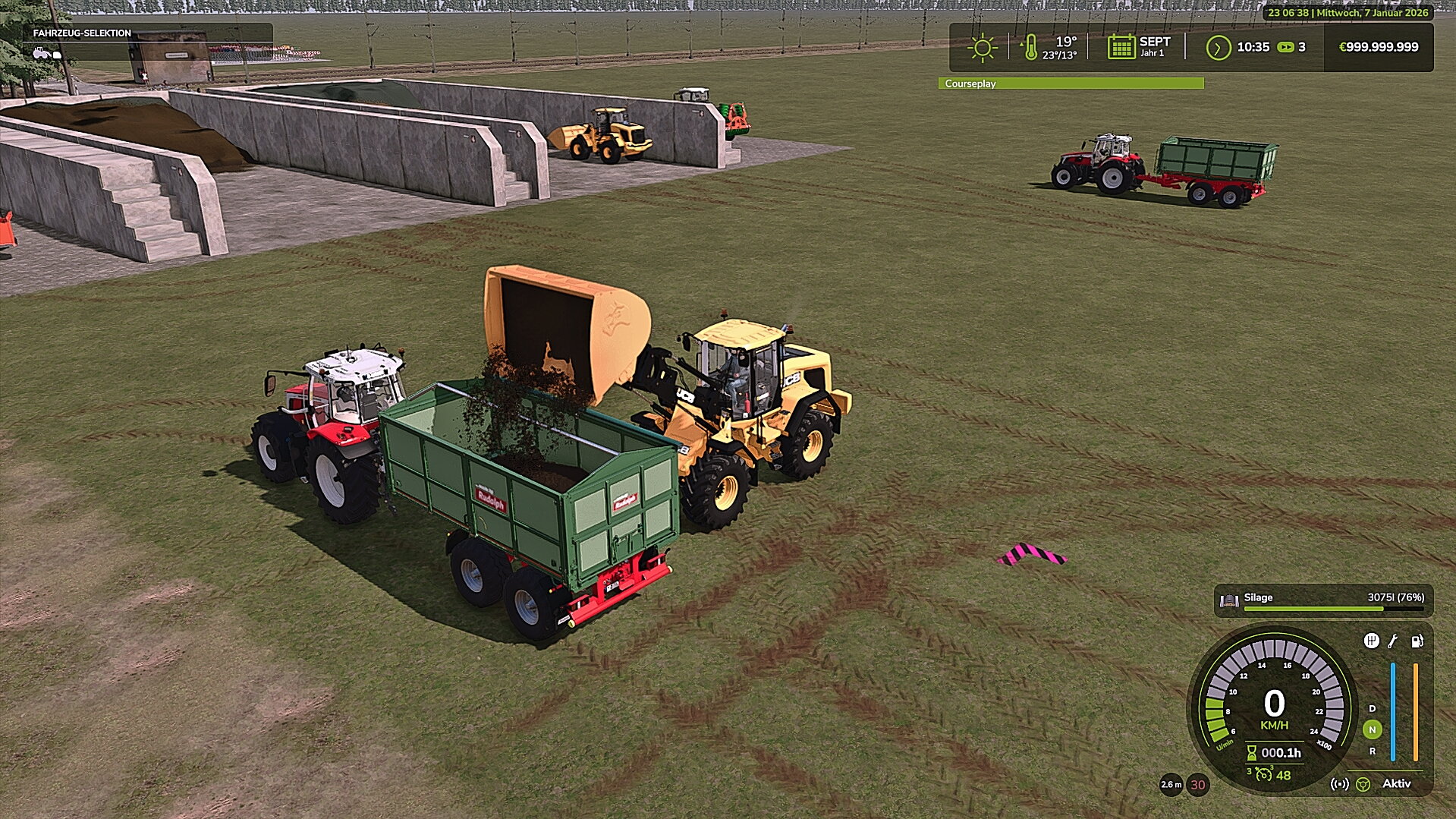 Test Kompost Silage Bunker