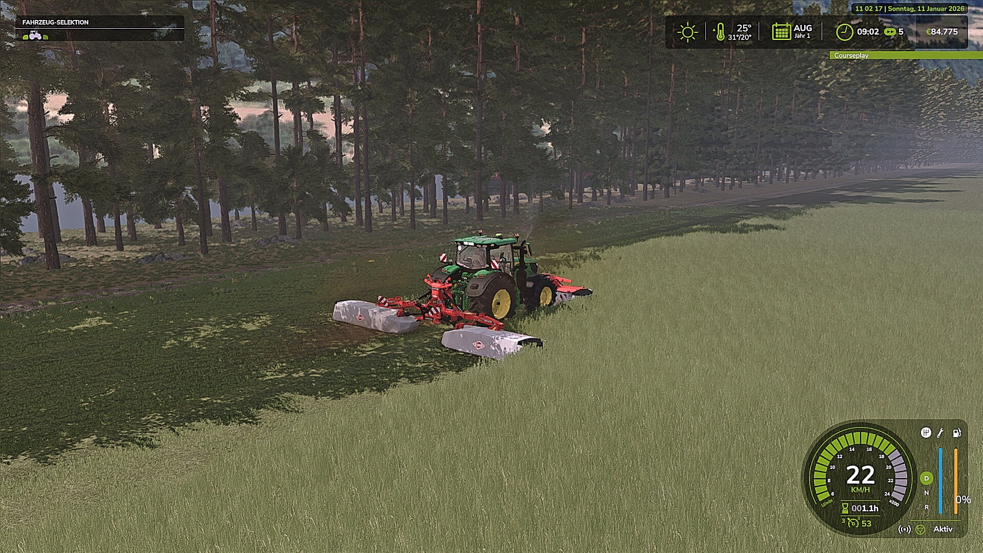 Test Gras Mähen mit CP