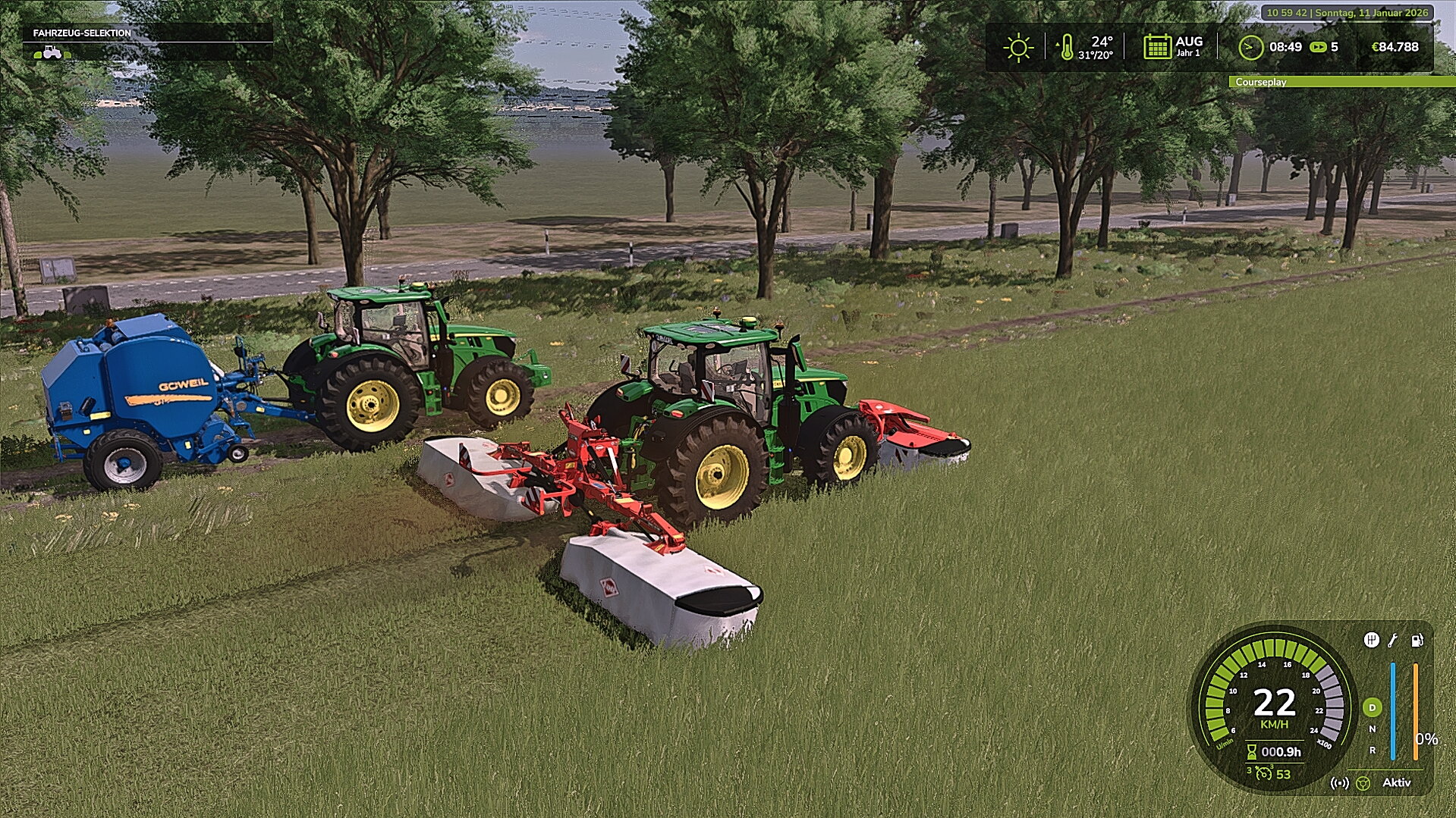 Test Gras Mähen mit CP