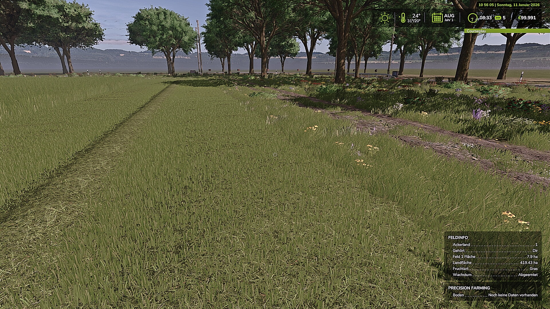 Test Gras Mähen mit CP