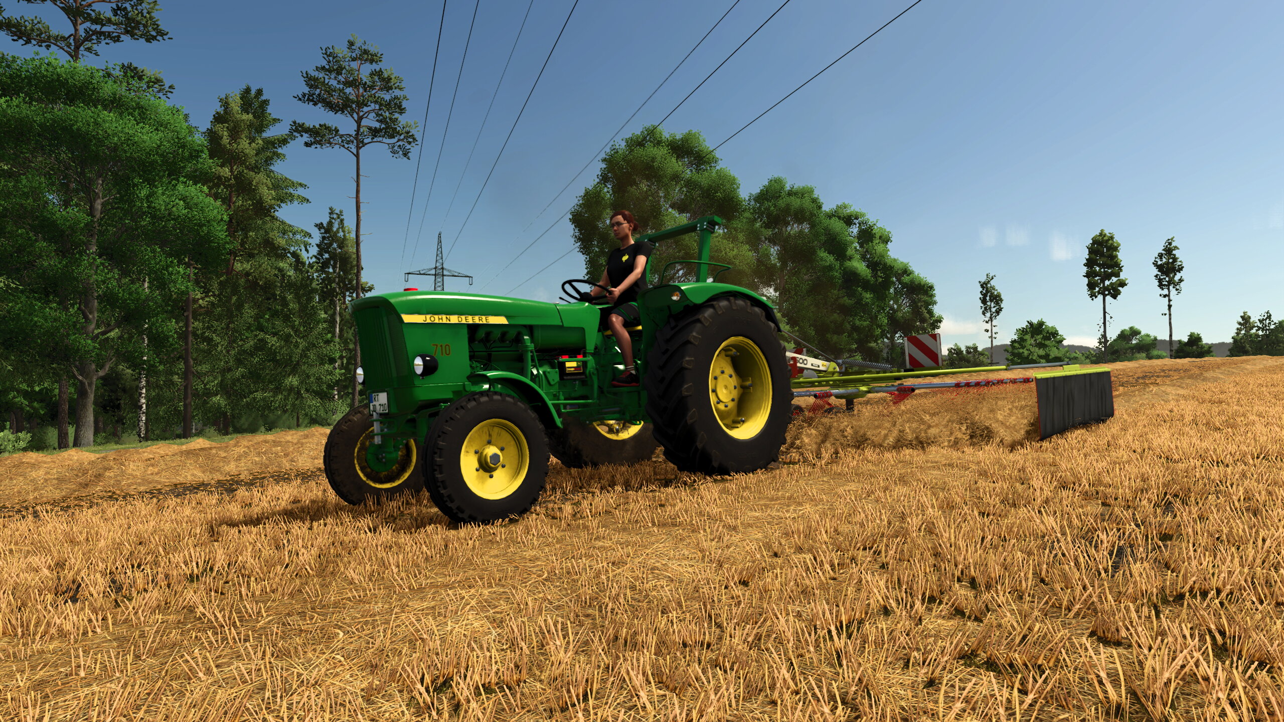 Stroh schwaden mit JD 710