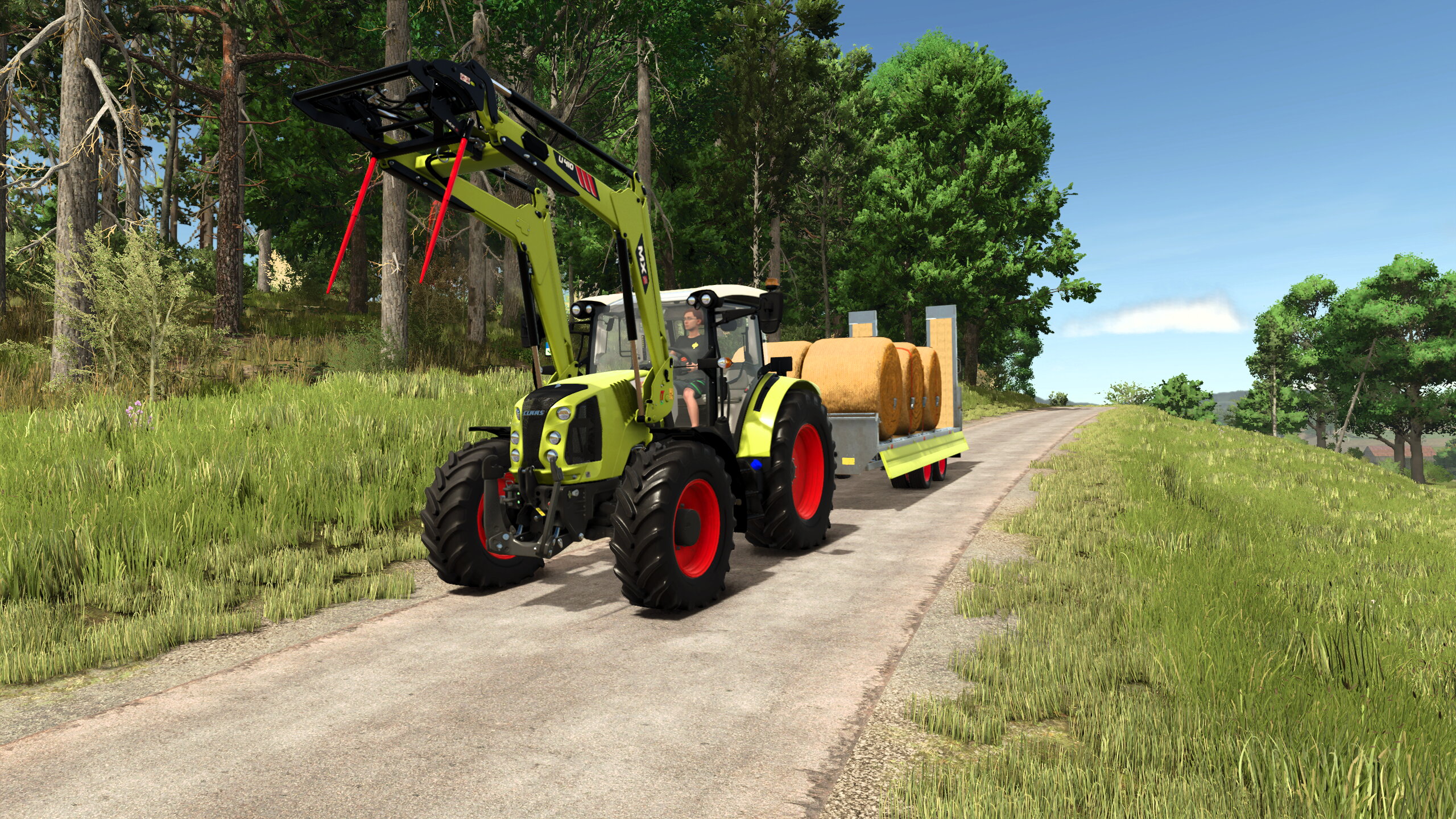 Ballentransport mit Claas 420 Arion