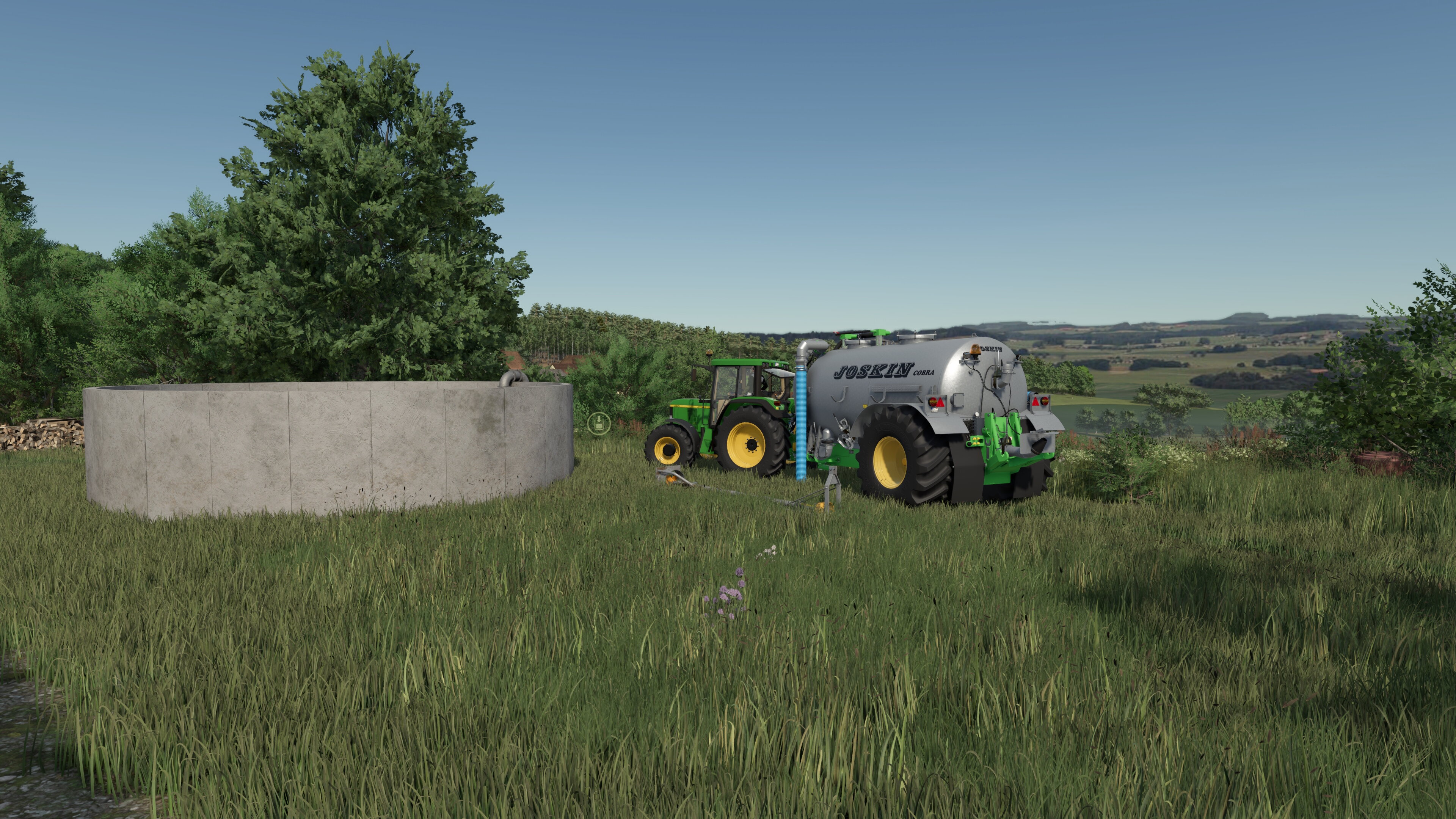 Heute geht es mal bei einem kleineren Betrieb zum Gülle fahren.