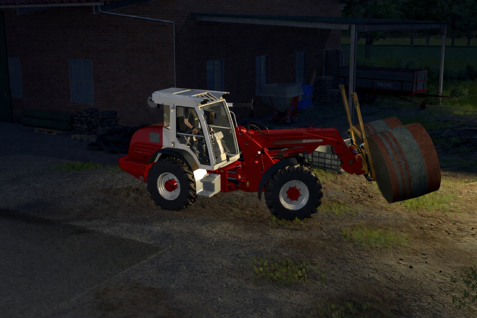 Heu einlagern auf dem Betrieb Stöwe