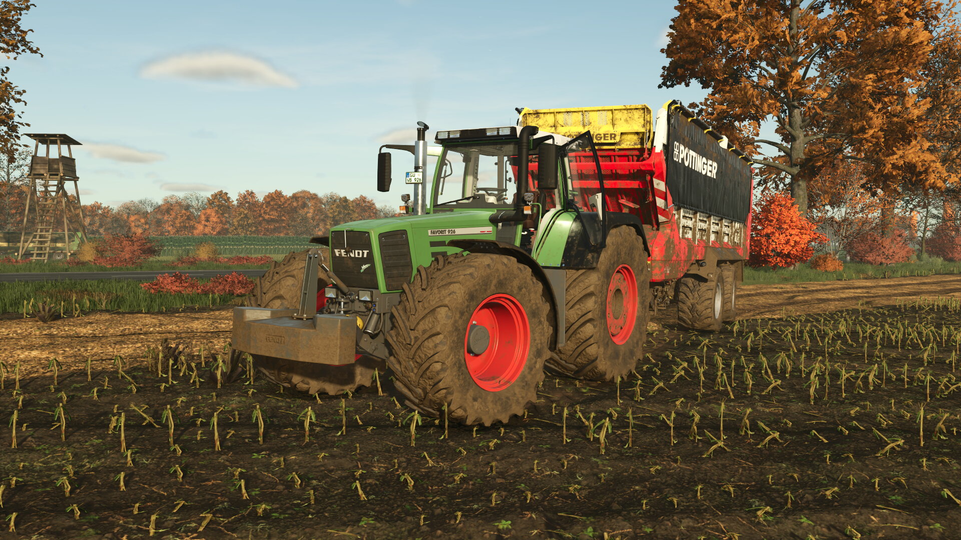 Mais Häckseln mit Fendt 926