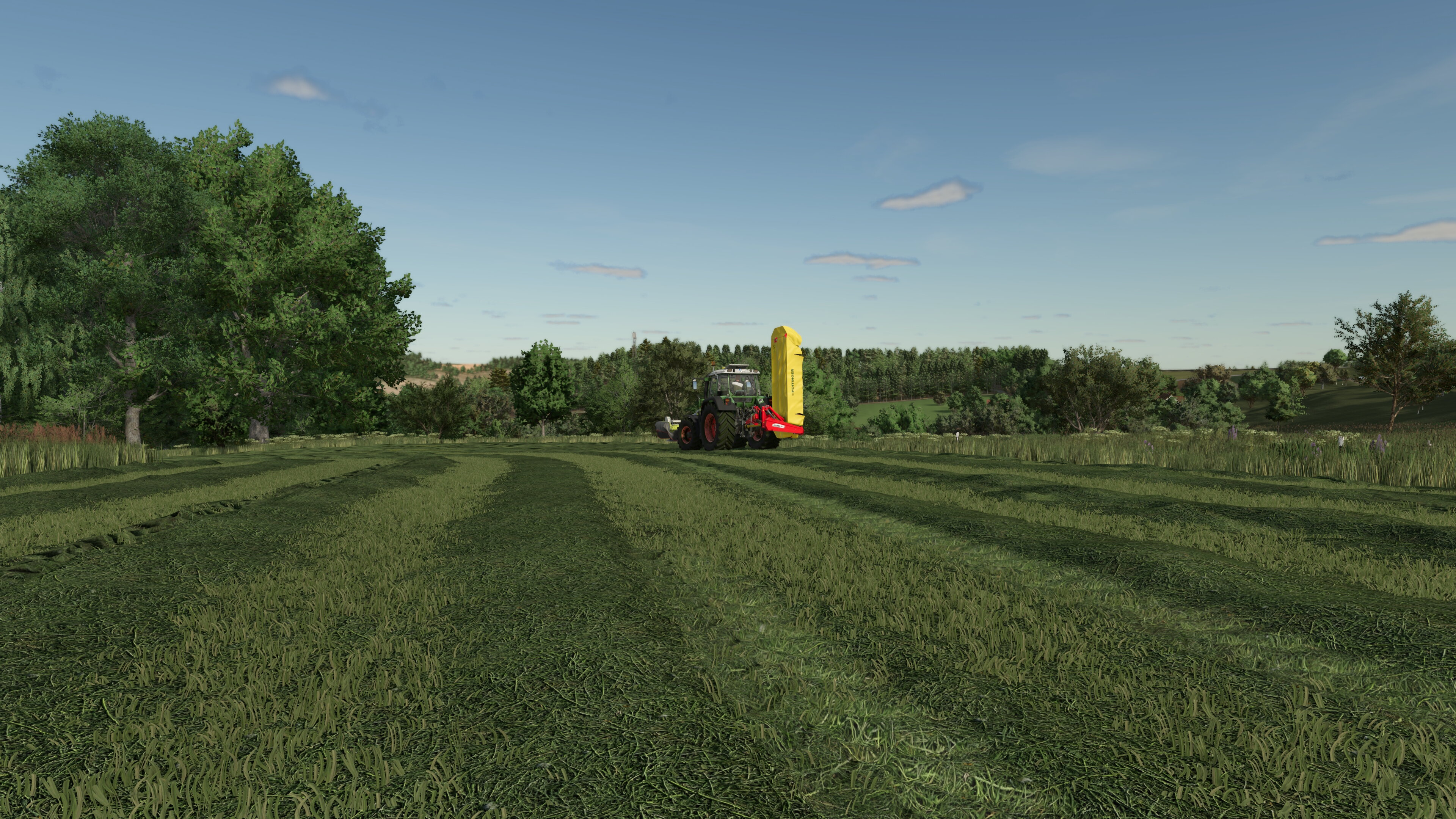 Heute wurden der erste Schnitt in Gebersdorf angefangen.