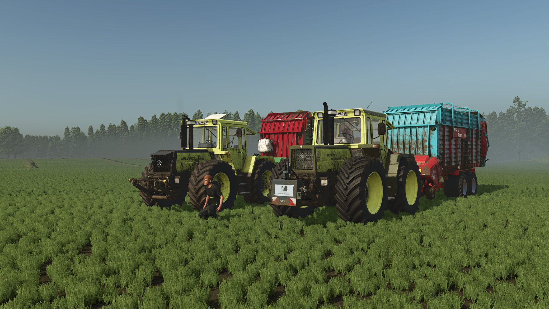 MB-Trac 1500 v. MB-Trac 1600 beim Gras Silo einfahren