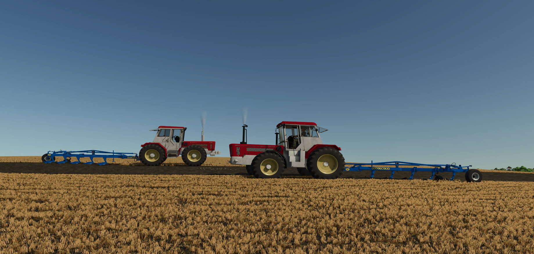 Pflügen auf Gut Rantzau mit Super 2500 VL und Super trac 2000 TVL