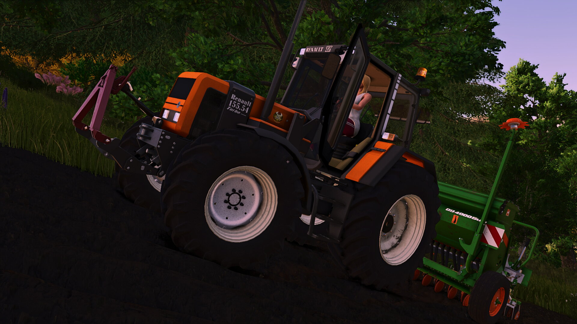 Gerste in den Boden bringen..