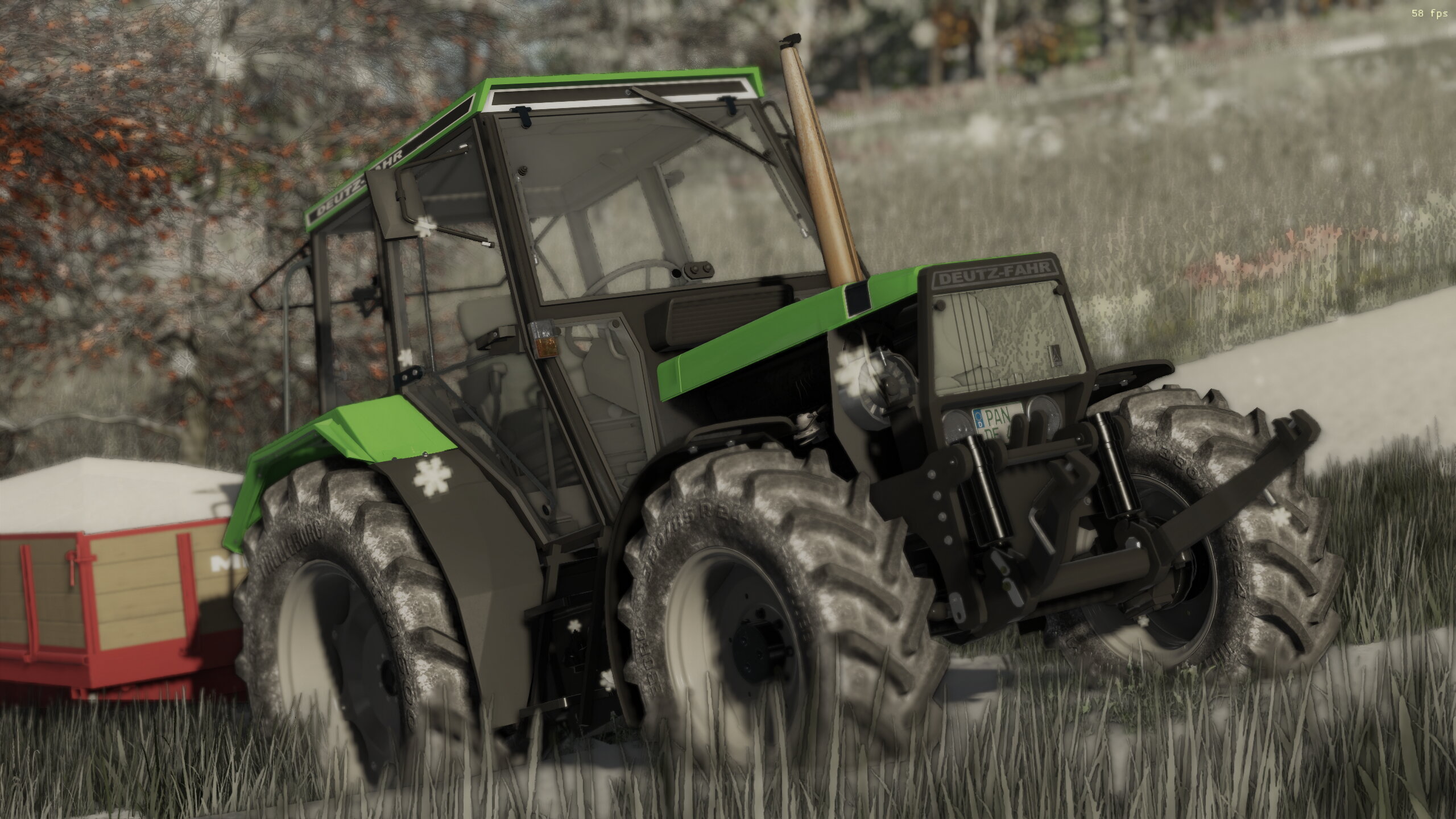 Deutz Festgefahren im Schnee