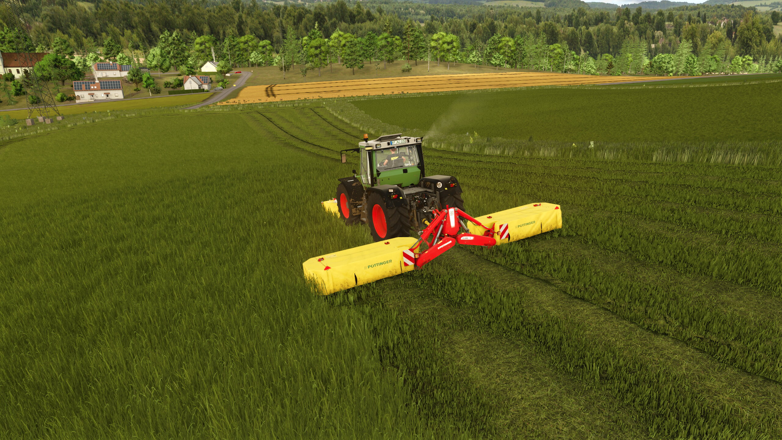 Mähen mit schönem Ausblick