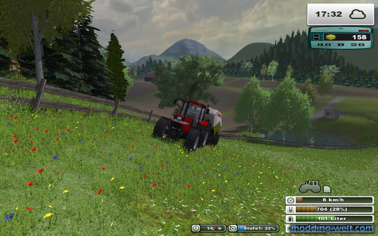 Case IH 1455 XL mit Claas Quadrant Presse