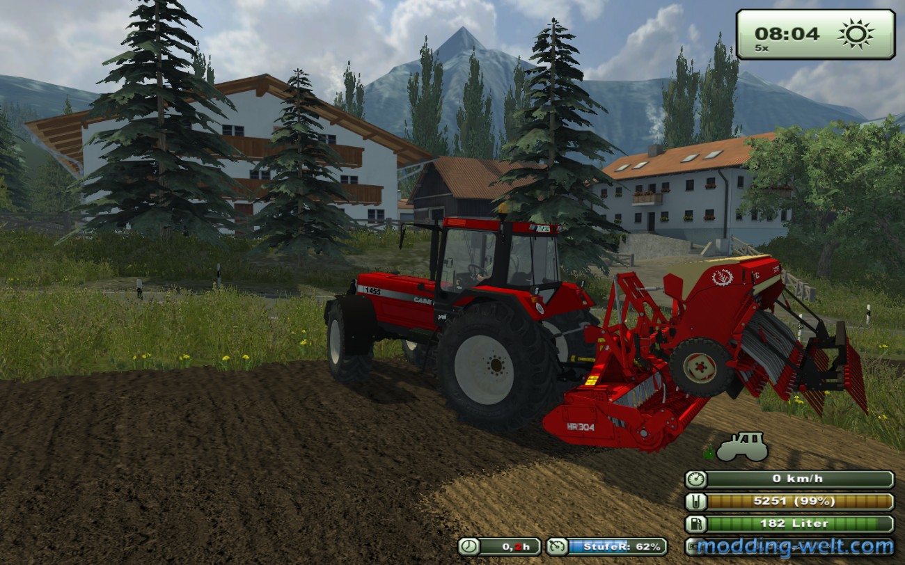 Case IH 1455 Xl beim Sähen
